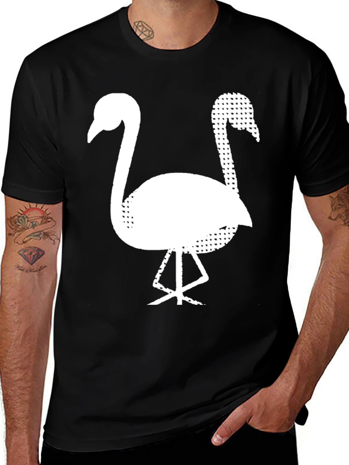 Variant 12 of Funky Flamingo Print Men's T-Shirt