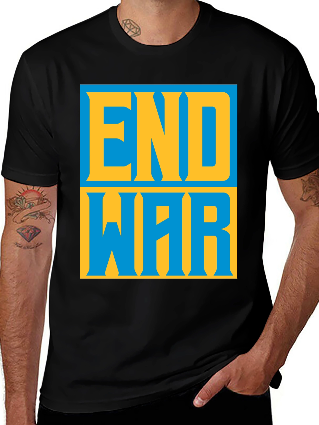 Variant 5 of End War Graphic Tee - Bold Peace Statement