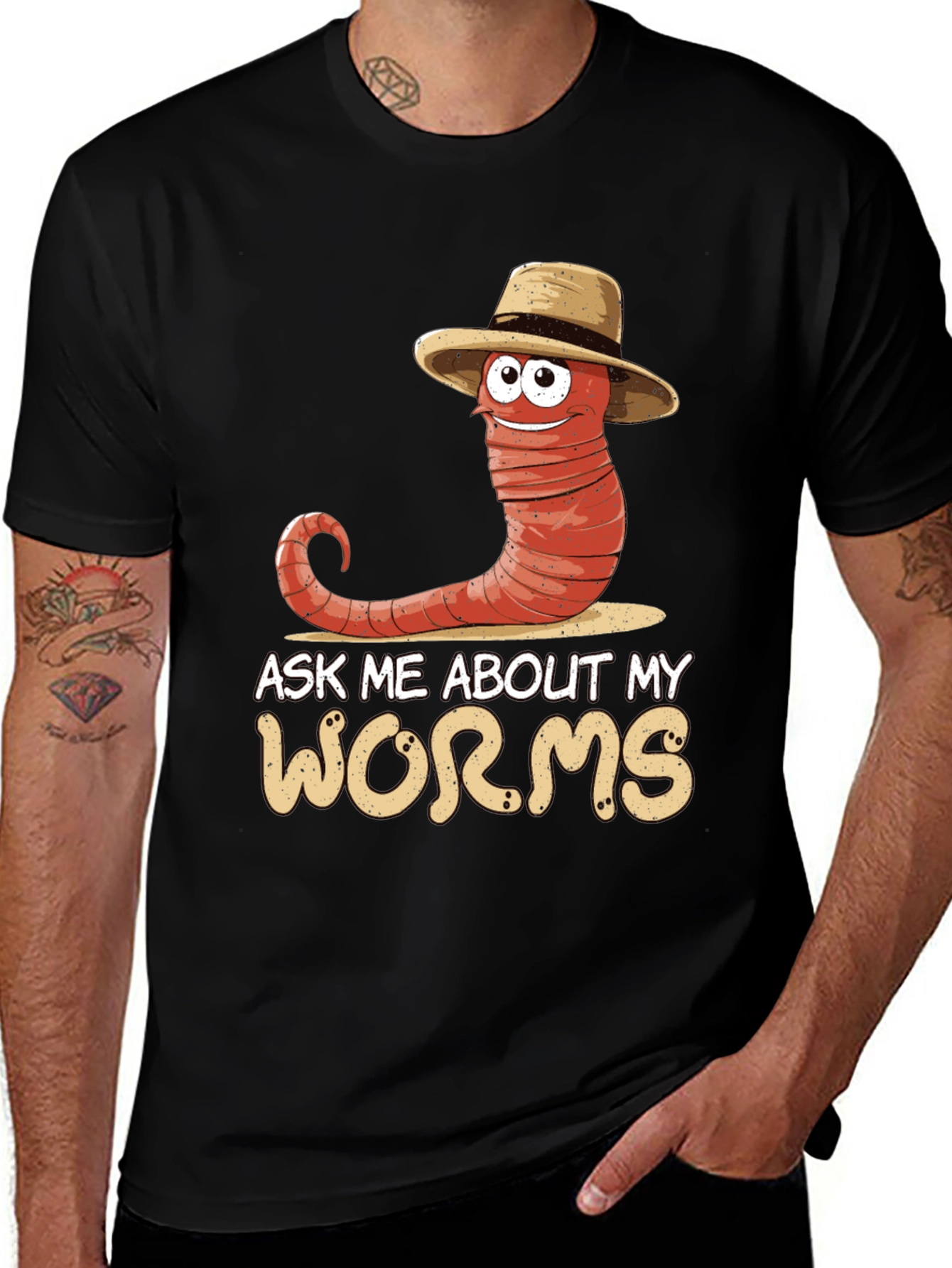 Variant 23 of Ask Me About My Worms T-Shirt