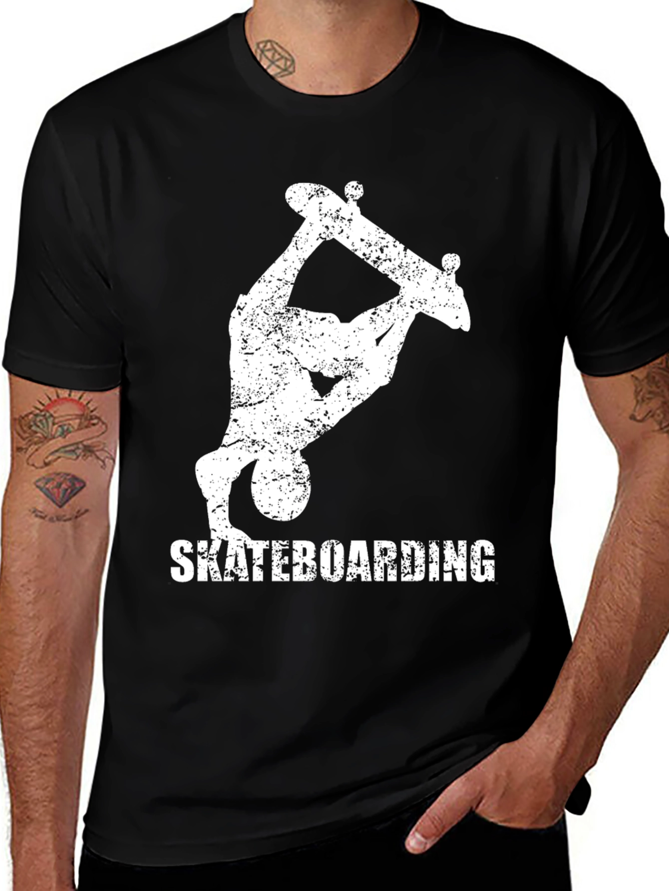 Variant 5 of Skateboarding Graphic Tee - Cool Grunge Design