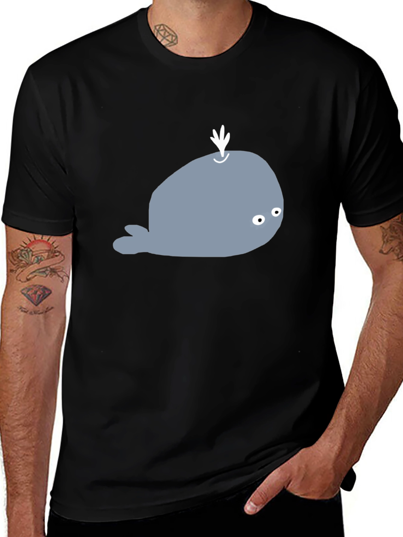 Whimsical Whale Graphic Tee - Soft Cotton Comfort
