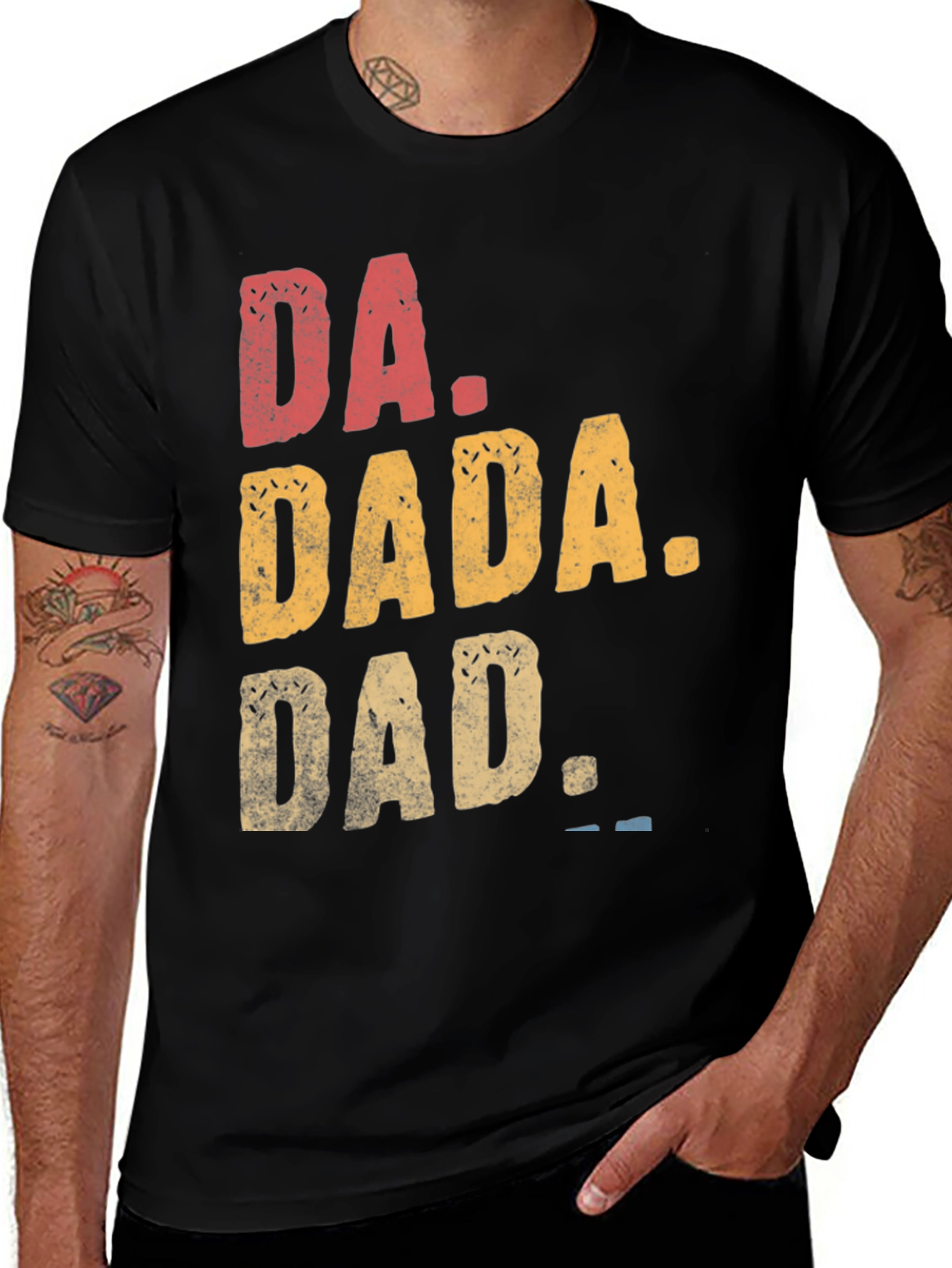 Vintage Dad T-Shirt - Dad, Dada, Da Print Tee
