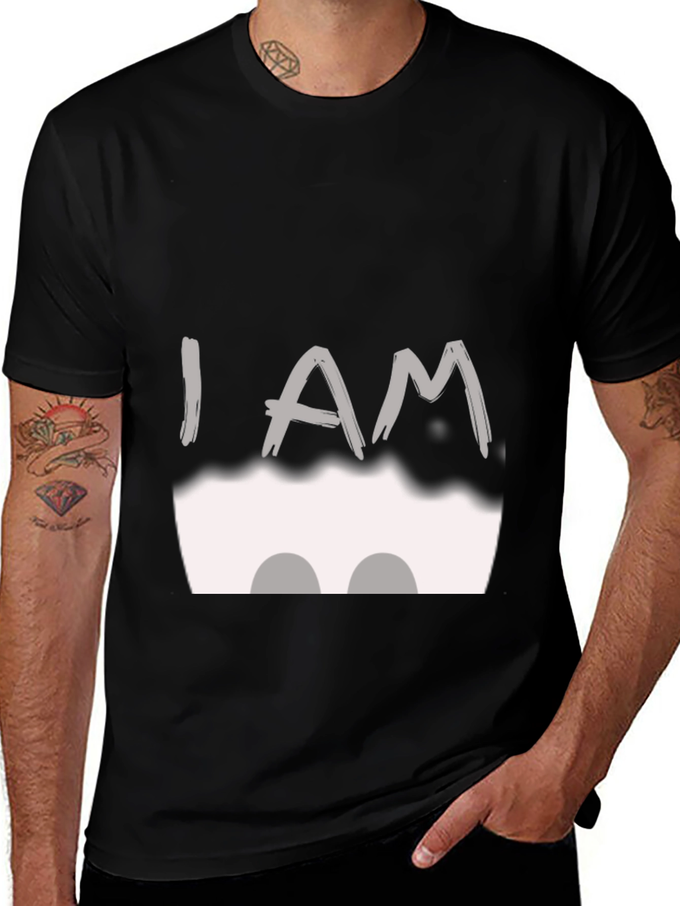 Variant 15 of I AM T-Shirt - Black Cotton Blend