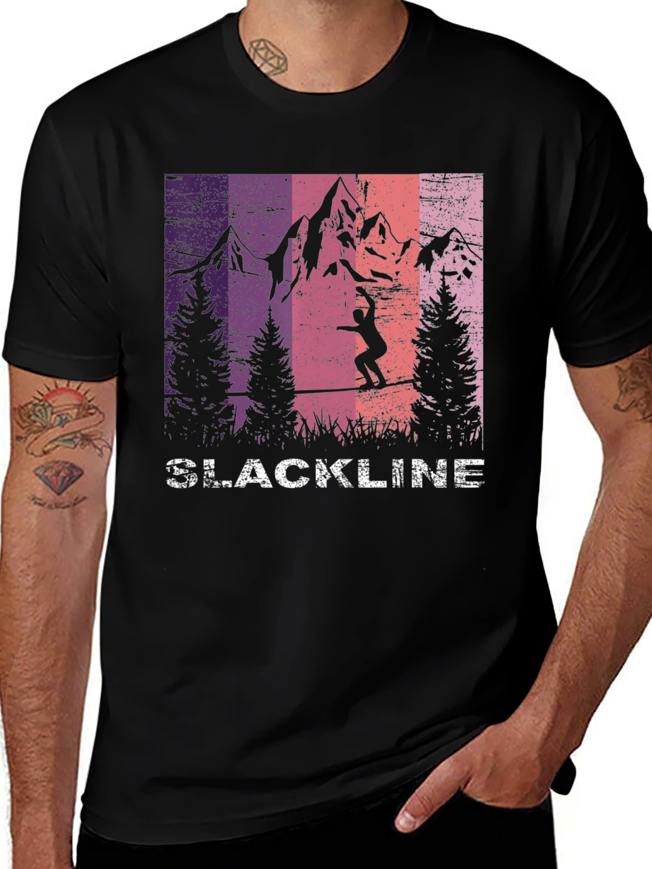 Variant 23 of Slackline Mountain Graphic T-Shirt