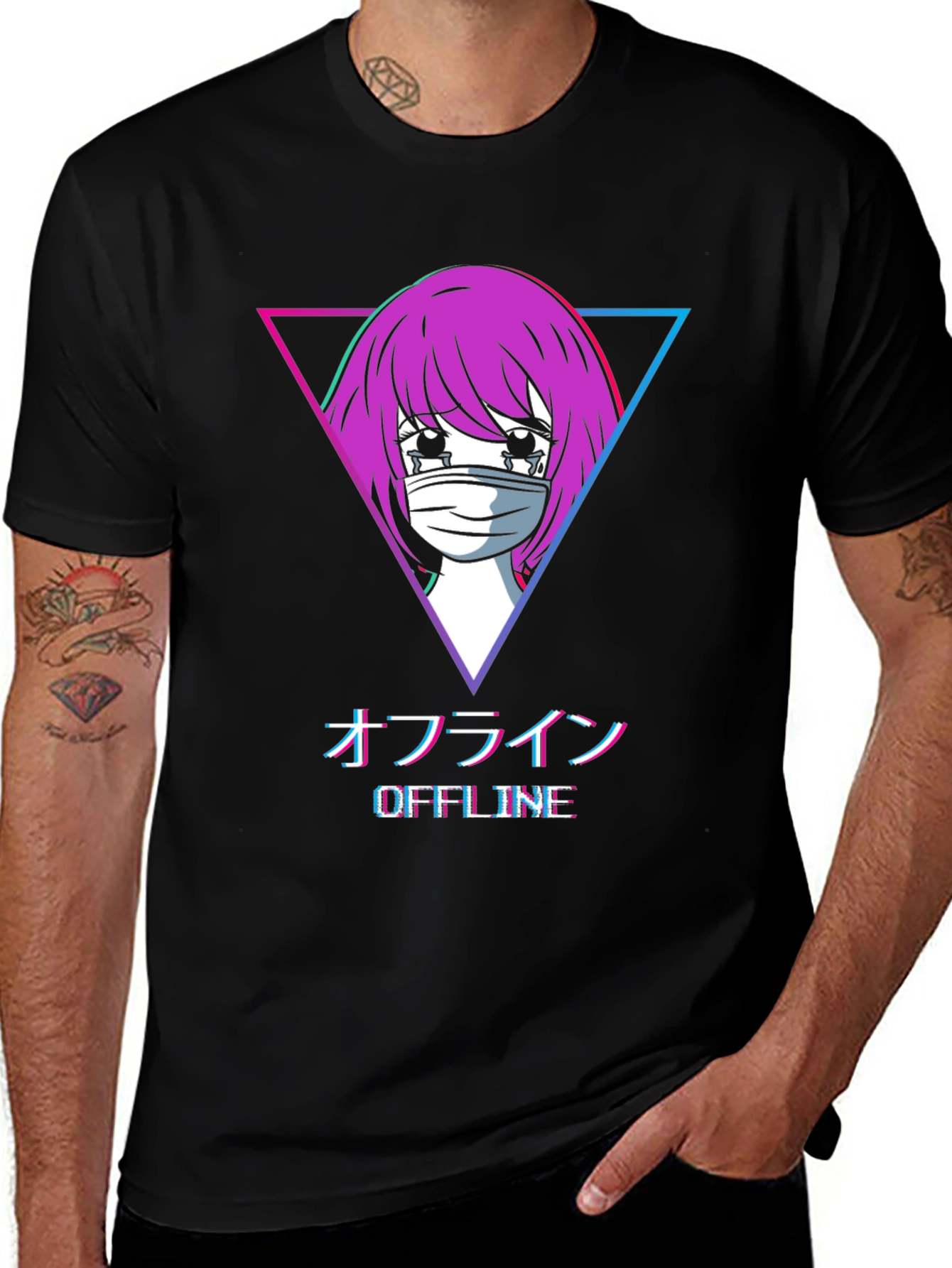 Variant 27 of Offline Anime Girl Graphic T-Shirt