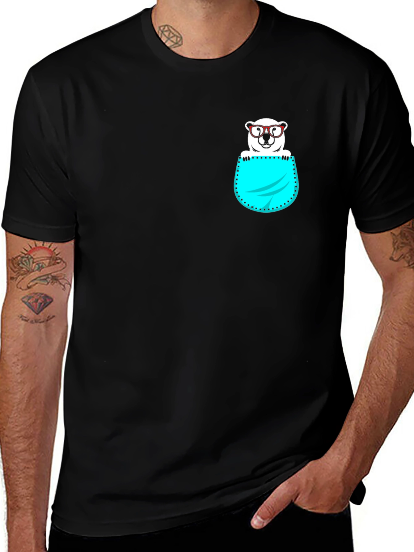 Variant 22 of Cool Bear in Pocket T-Shirt