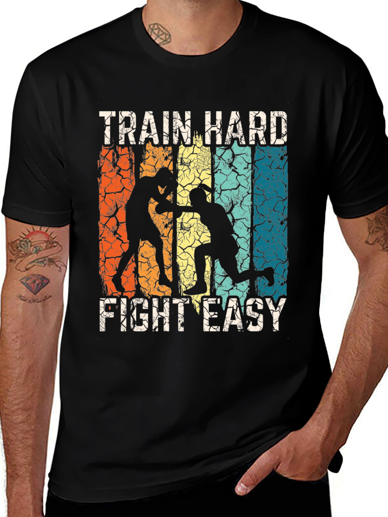 Variant 14 of Train Hard Fight Easy Graphic Tee