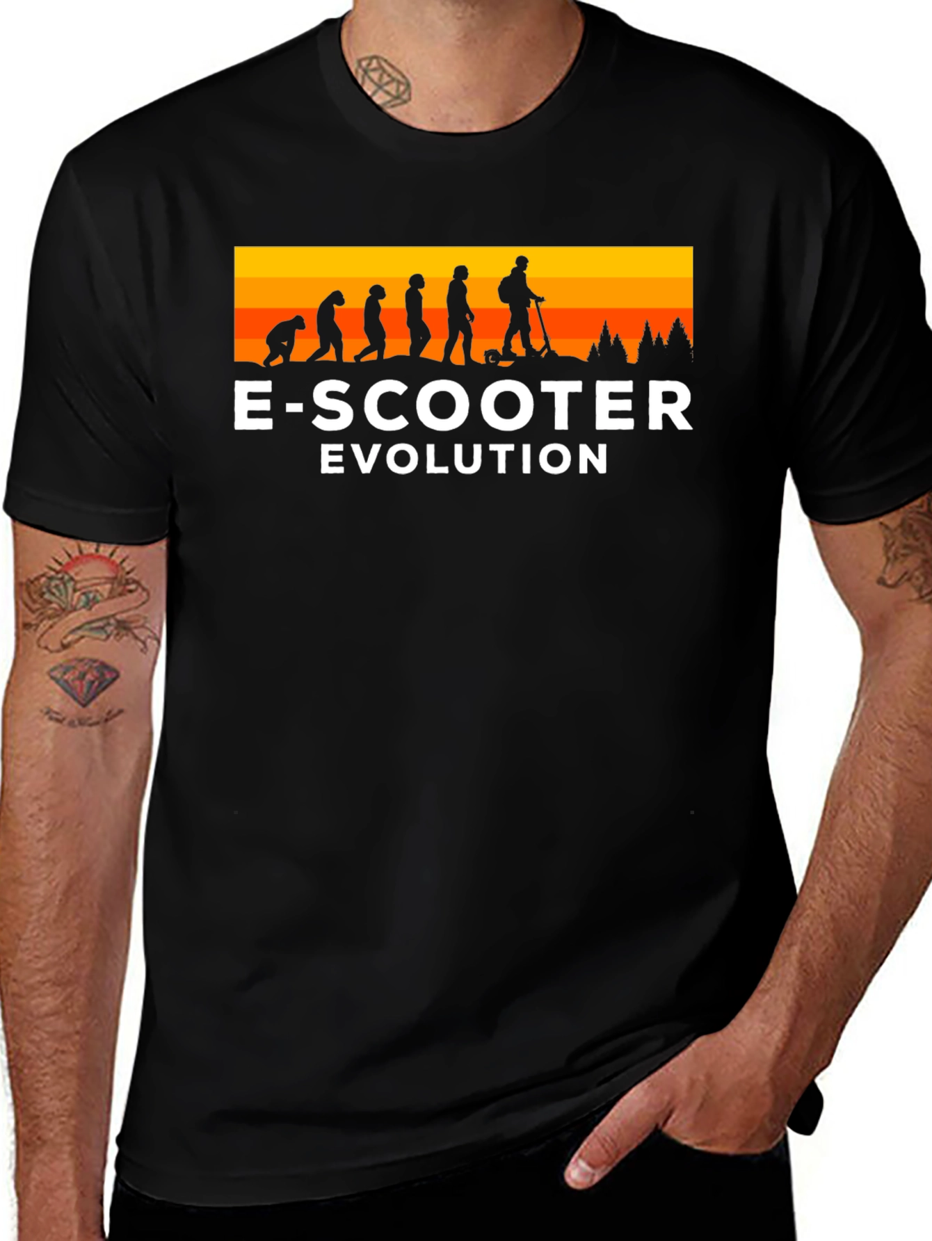 Variant 26 of E-Scooter Evolution T-Shirt - Ride into the Future!