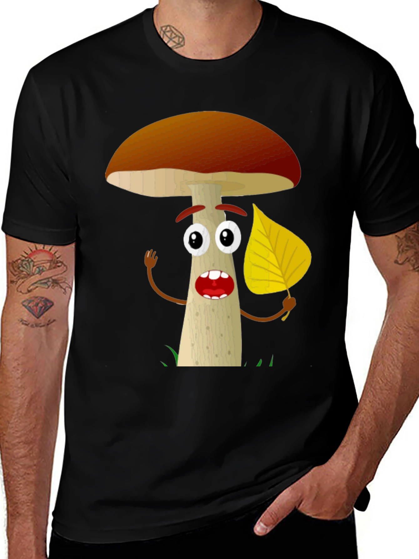 Variant 23 of Cartoon Mushroom T-Shirt - Funny Nature Tee