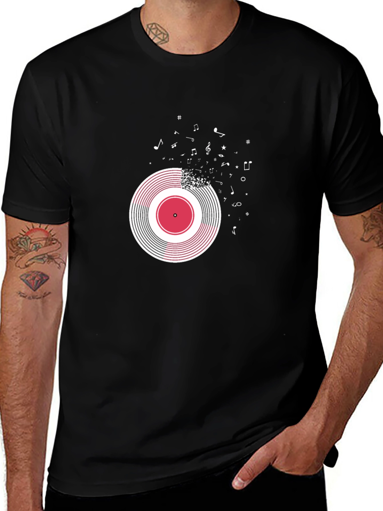 Variant 10 of Vinyl Record Music Note Tee