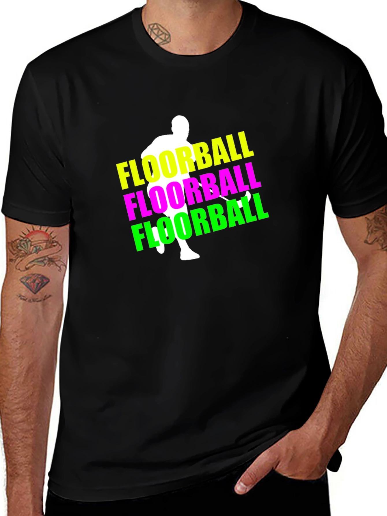 Variant 19 of Floorball Graphic Tee - Black Unisex T-Shirt