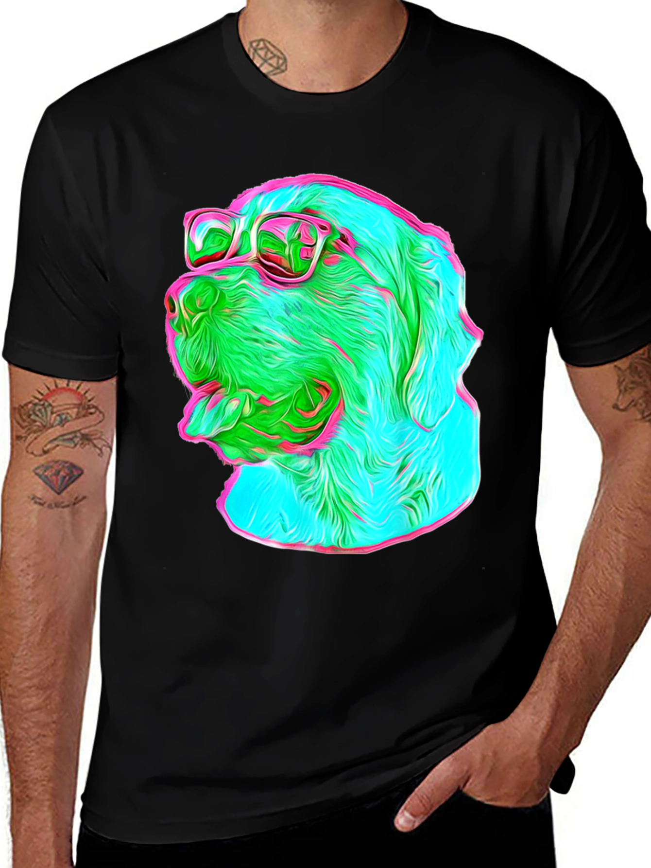 Variant 17 of Cool Dog Tee - Sunglasses Graphic Print
