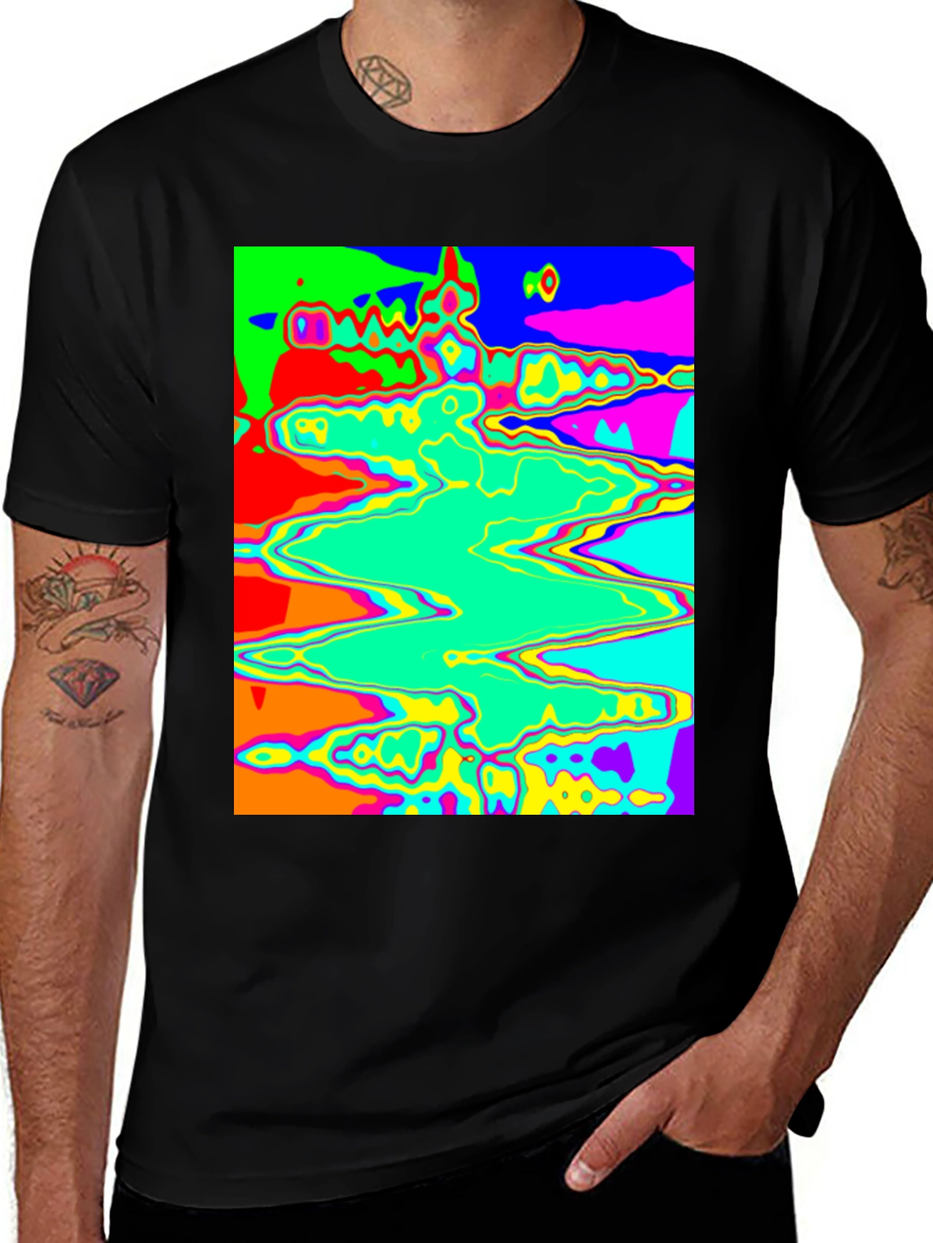 Variant 26 of Psychedelic Wave T-Shirt - Bold Graphic Tee