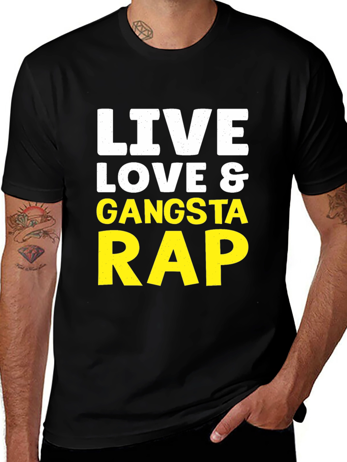 Variant 7 of Live Love & Gangsta Rap Graphic Tee