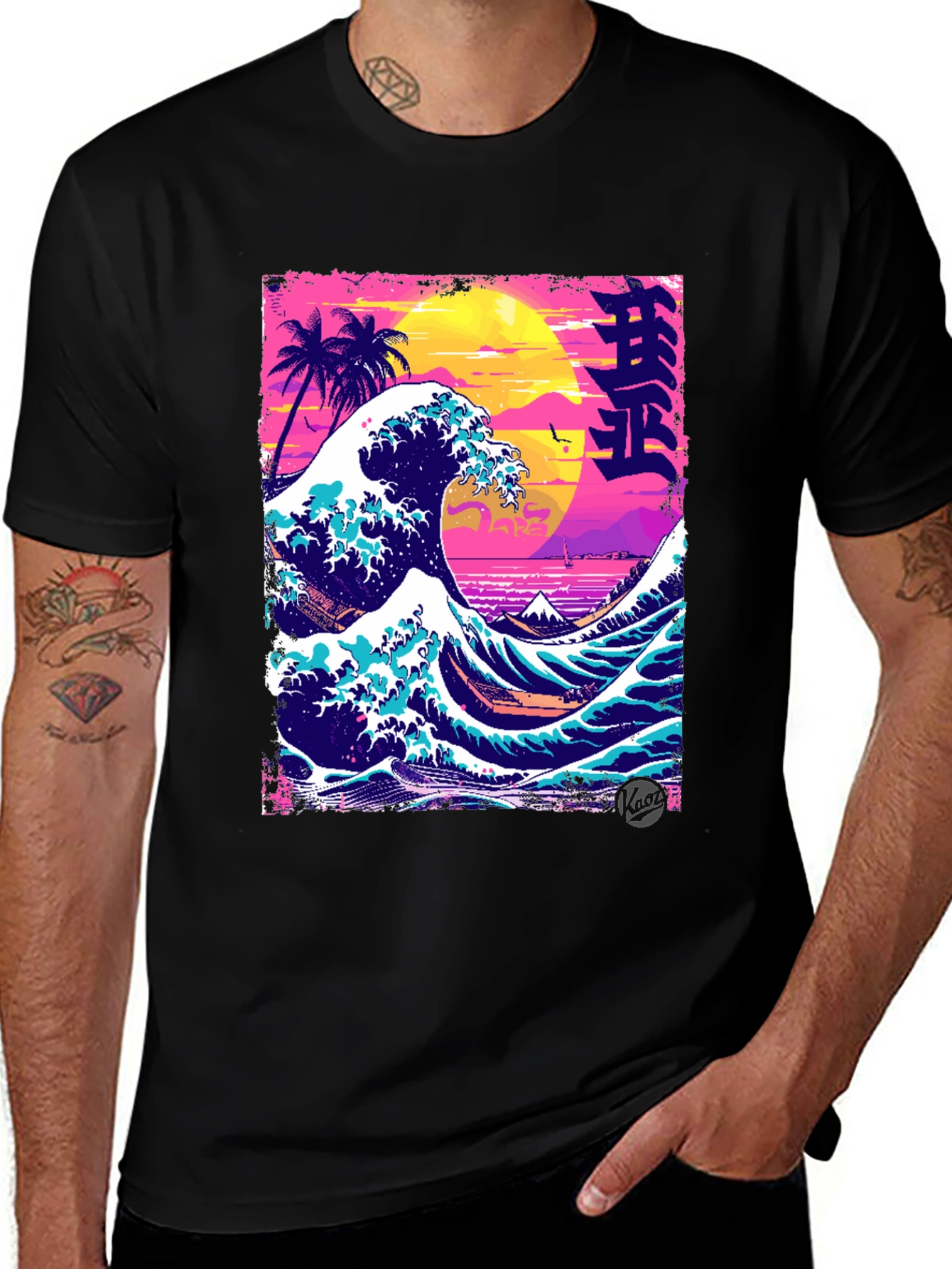 Variant 29 of Retro Wave Graphic Tee - Japanese Vaporwave Shirt