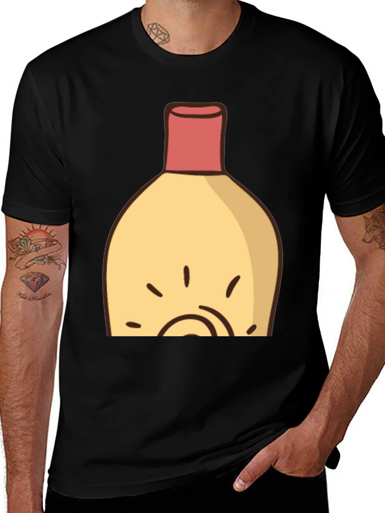 Variant 8 of Cartoon Lotion Bottle Graphic Tee - Unisex