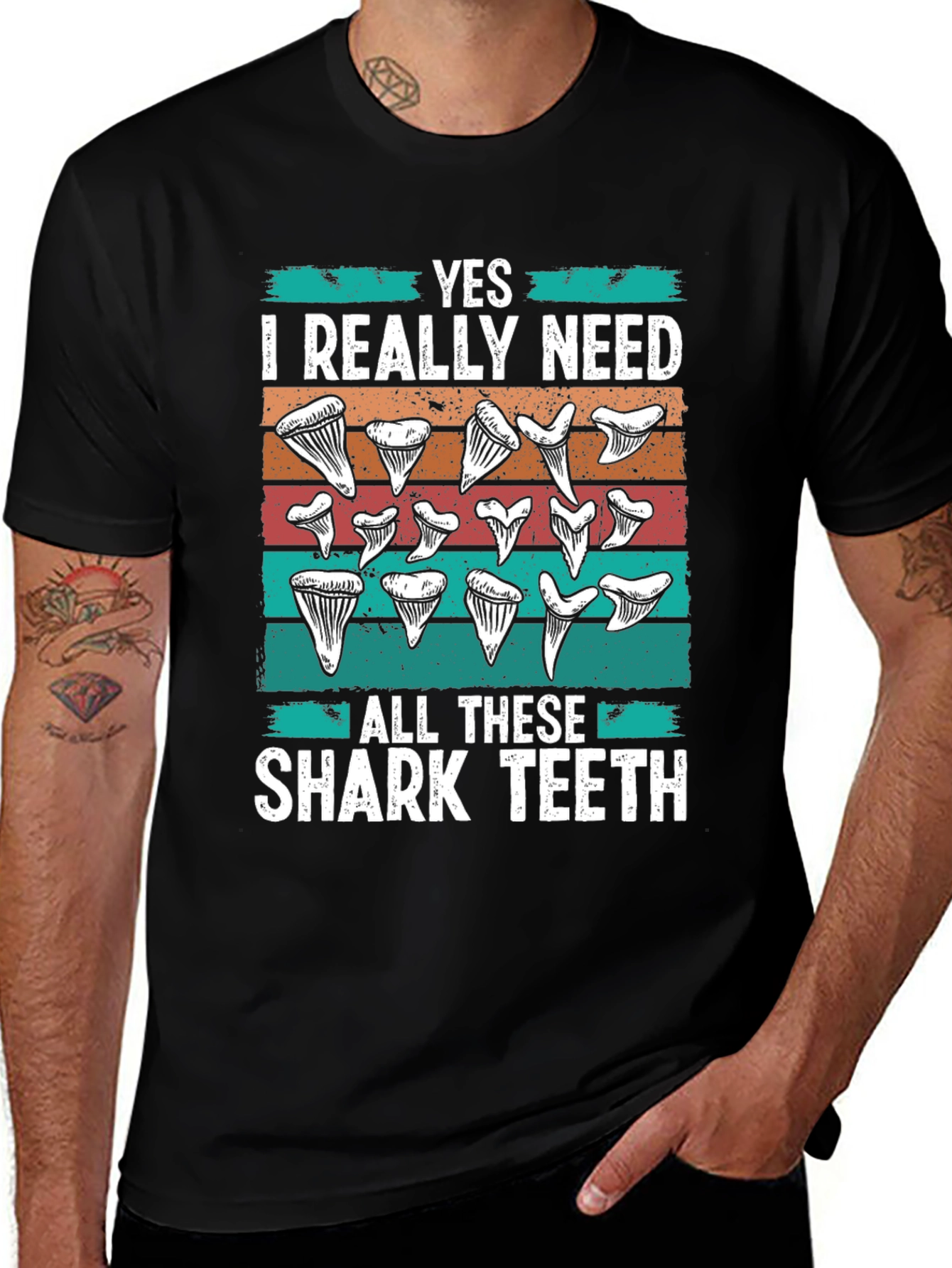 Shark Teeth Graphic Tee - Need All the Teeth!