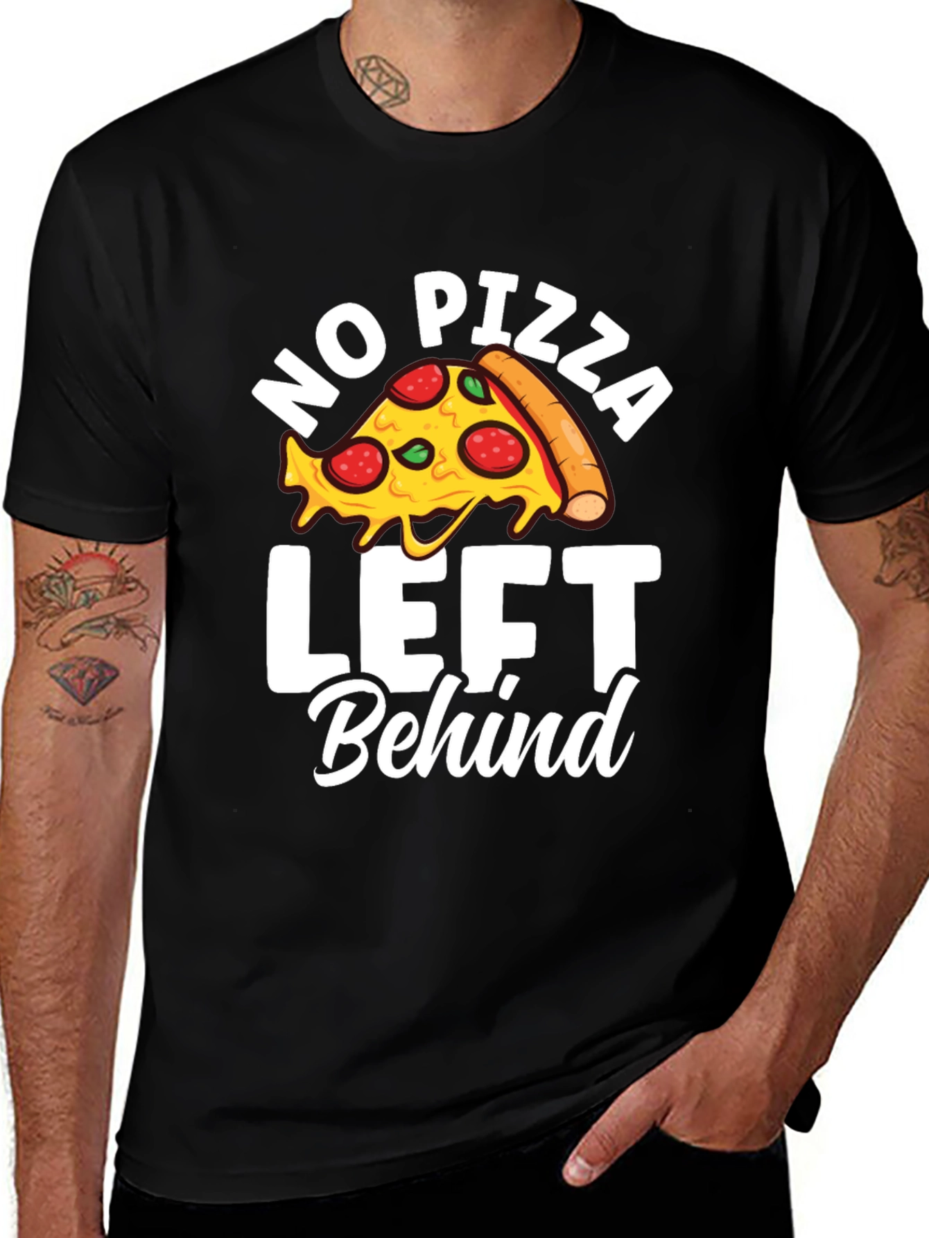 Variant 8 of No Pizza Left Behind Graphic Tee