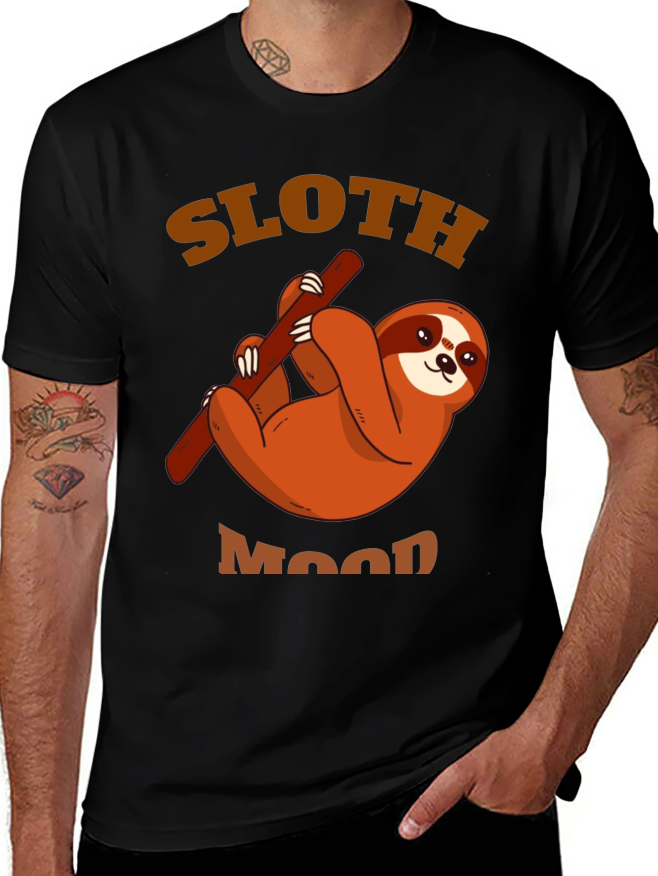 Sloth Mood Graphic T-Shirt