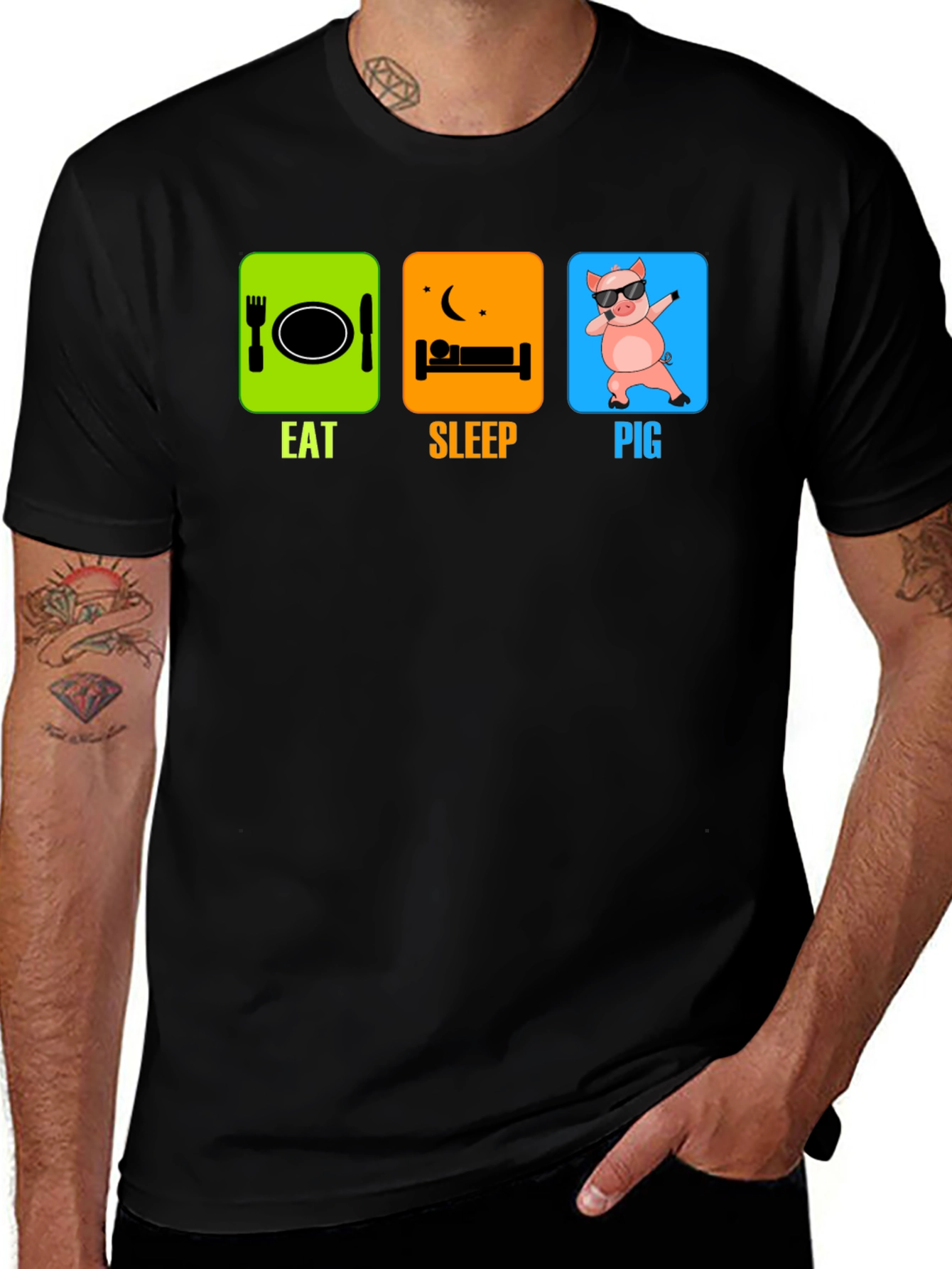 Variant 15 of Eat Sleep Pig Funny T-Shirt