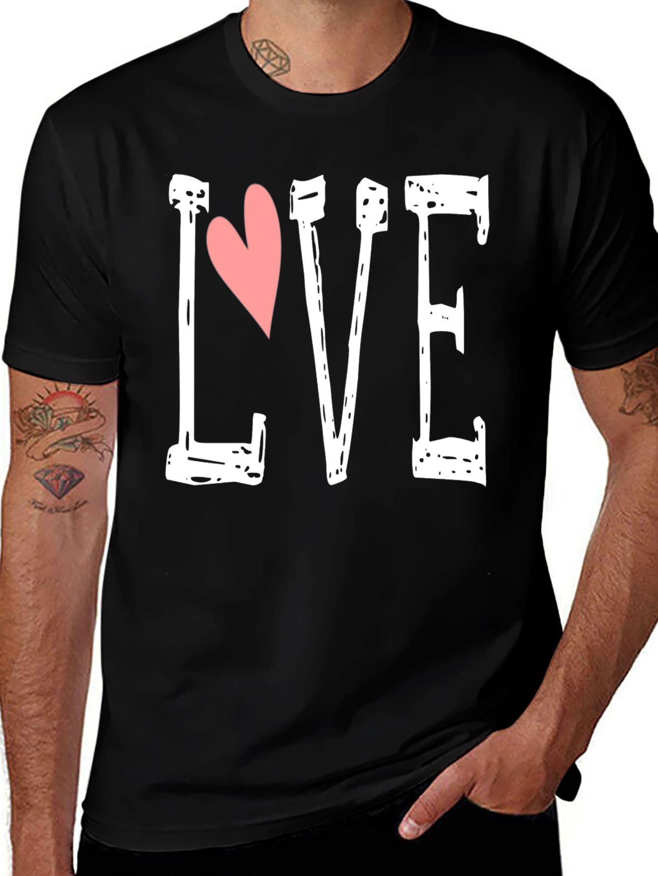 LOVE Heart Graphic Print T-Shirt