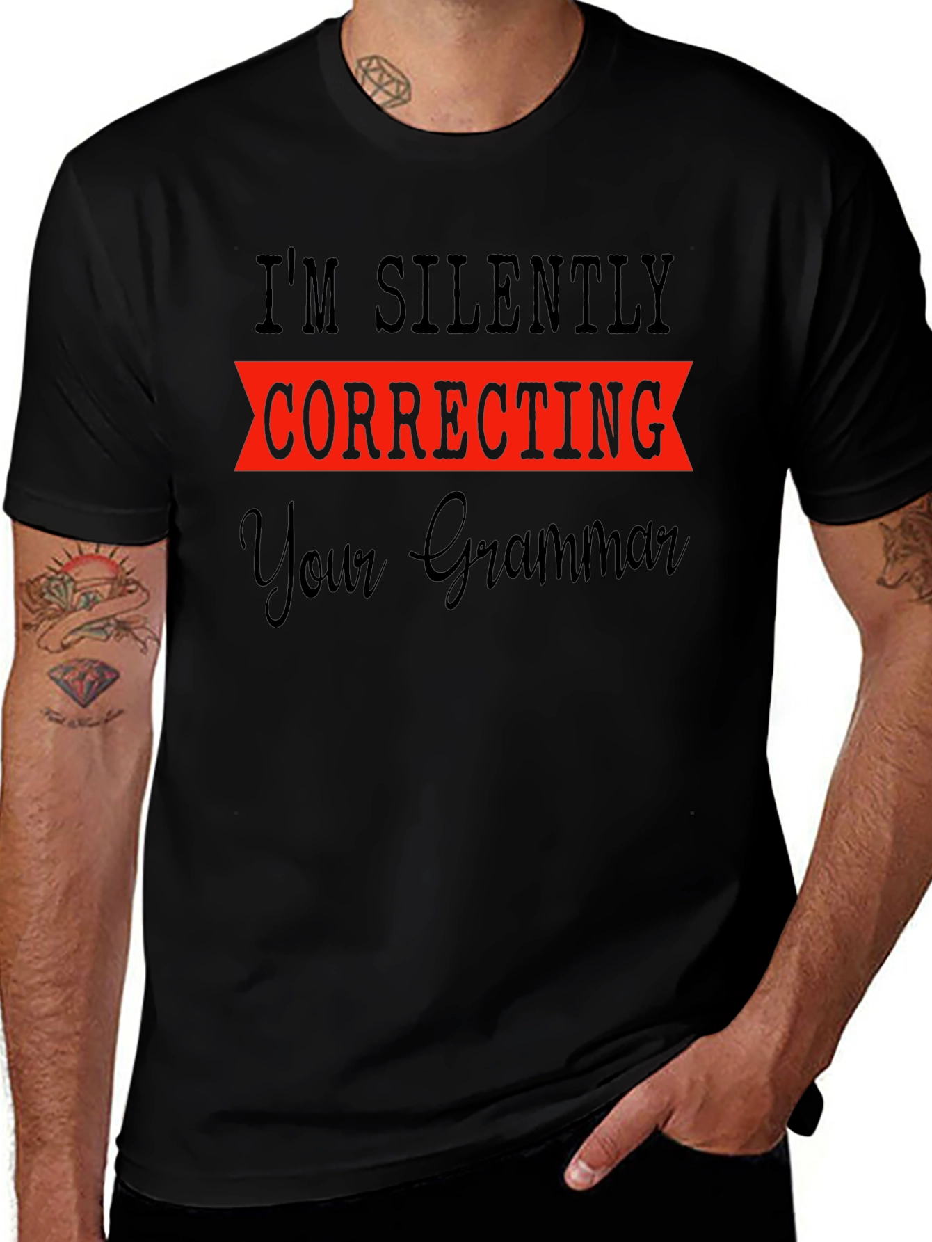 Variant 17 of Silently Correcting Your Grammar T-Shirt