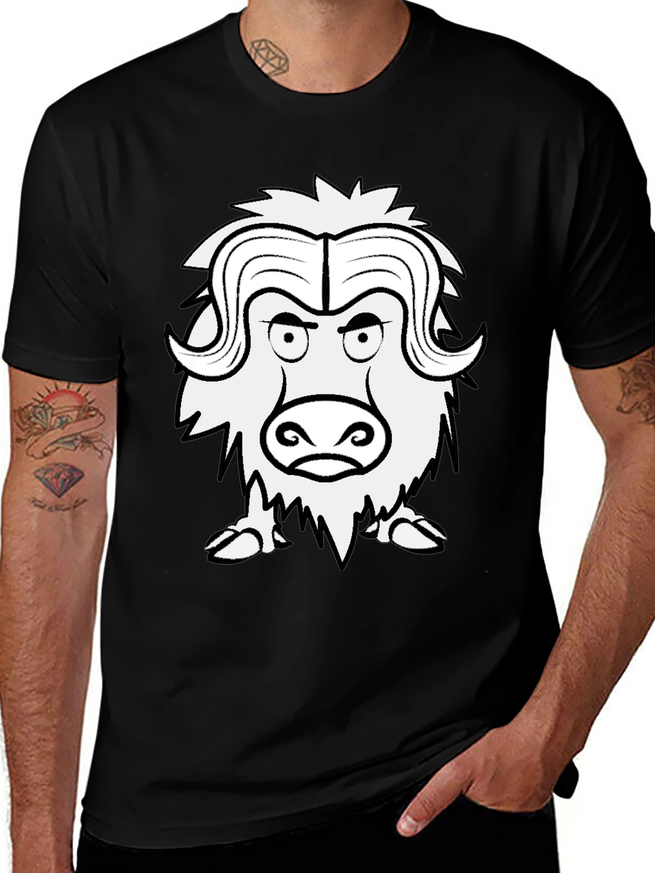 Variant 12 of Muskox Cartoon Graphic T-Shirt