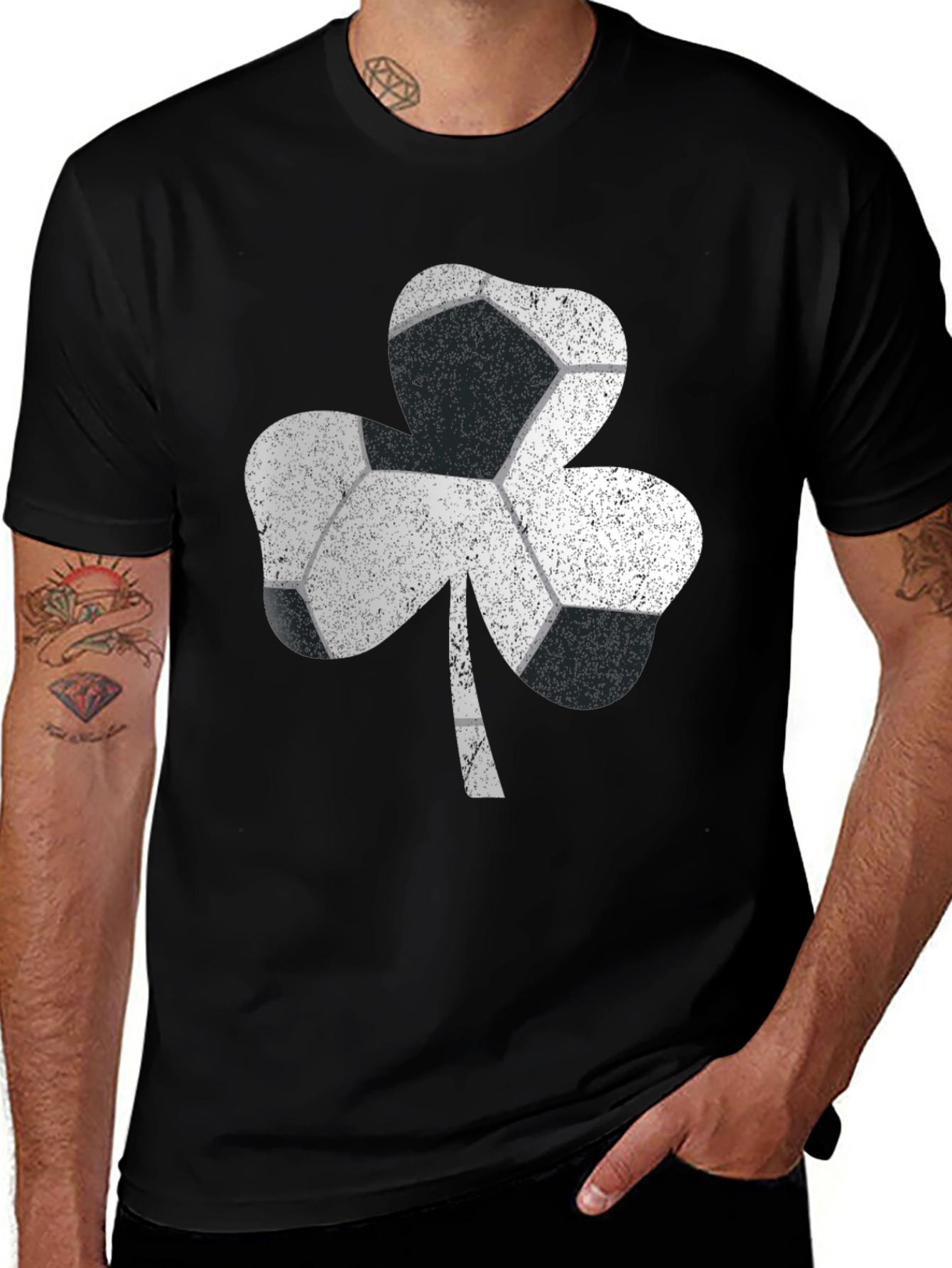 Variant 18 of Shamrock Soccer Ball Graphic Tee