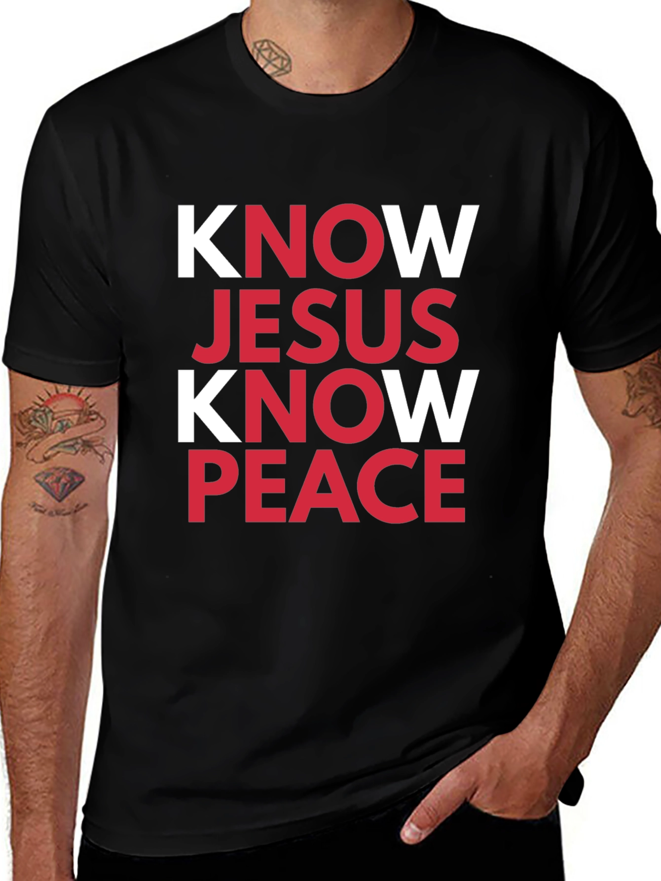 Variant 30 of Know Jesus Know Peace Graphic Tee