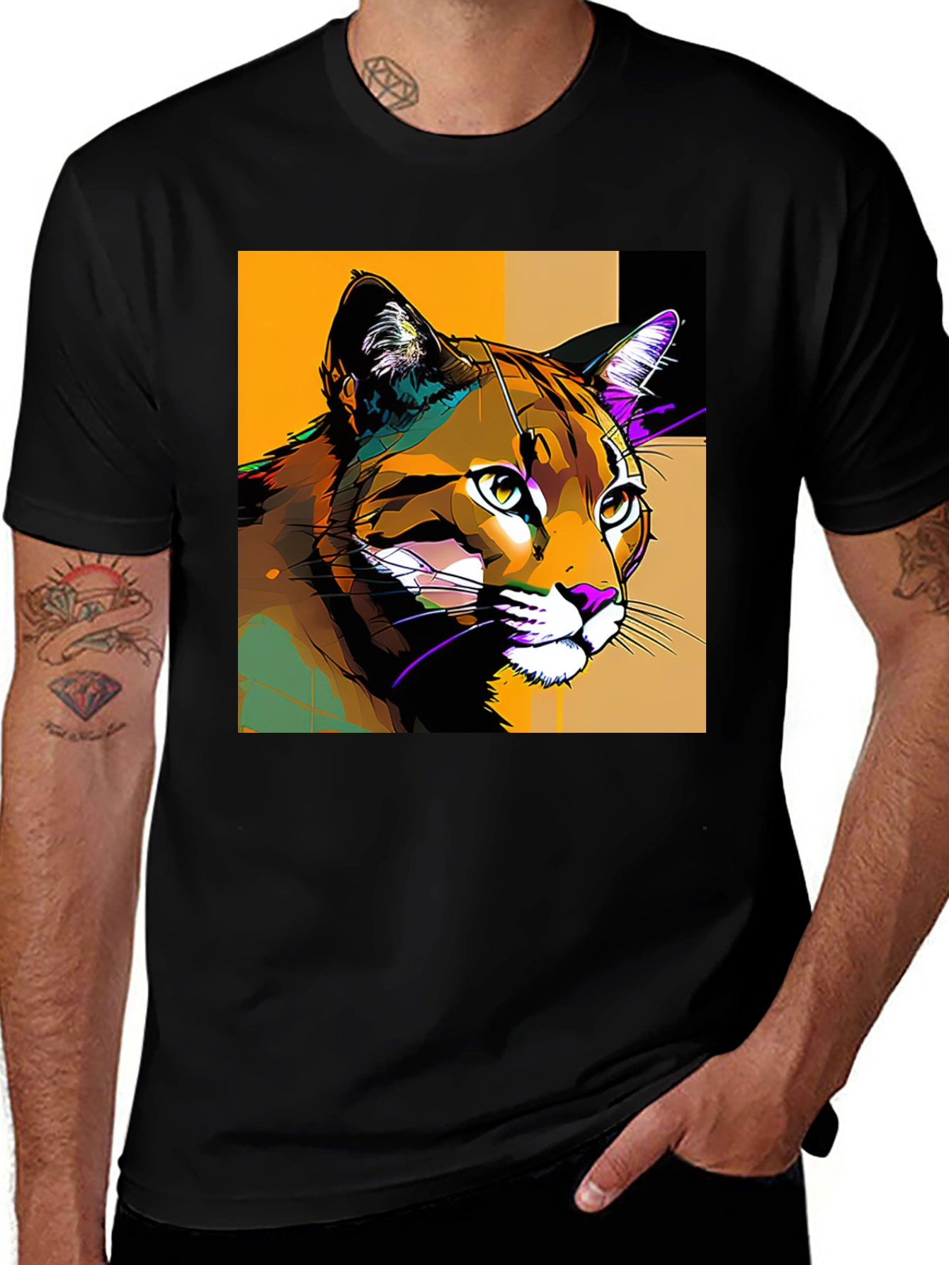 Variant 16 of Abstract Cougar Graphic T-Shirt