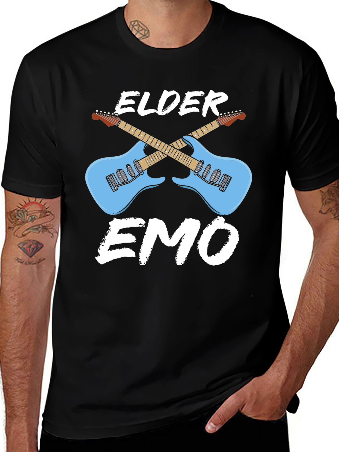 Variant 21 of Elder Emo Guitar T-Shirt