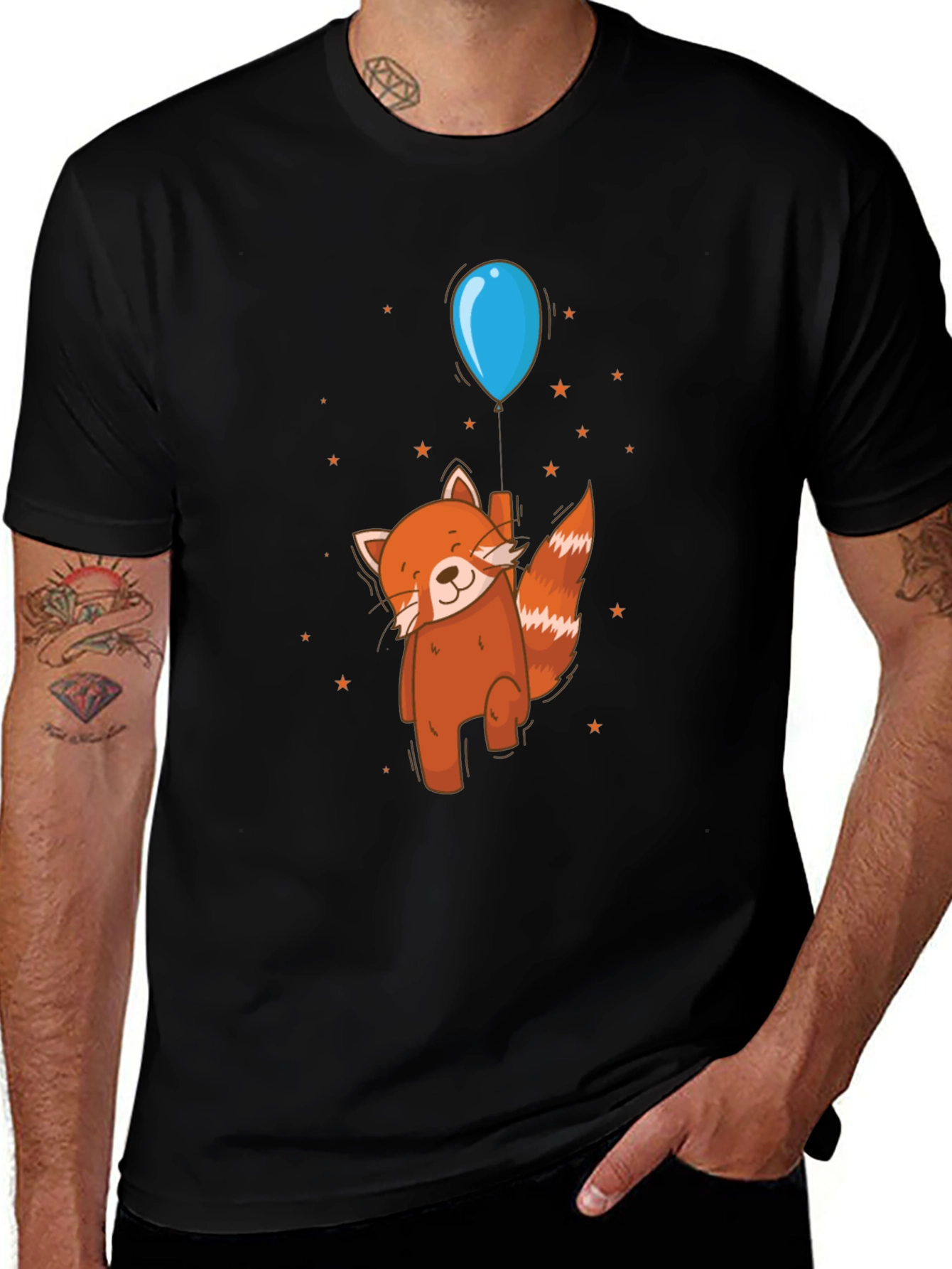 Variant 4 of Red Panda Balloon Ride Graphic Tee