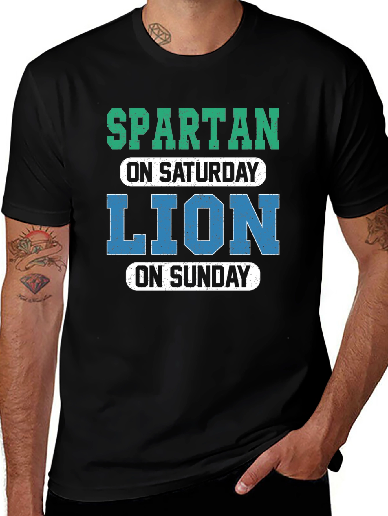 Variant 8 of Spartan Lion T-Shirt: Saturday Sunday Style