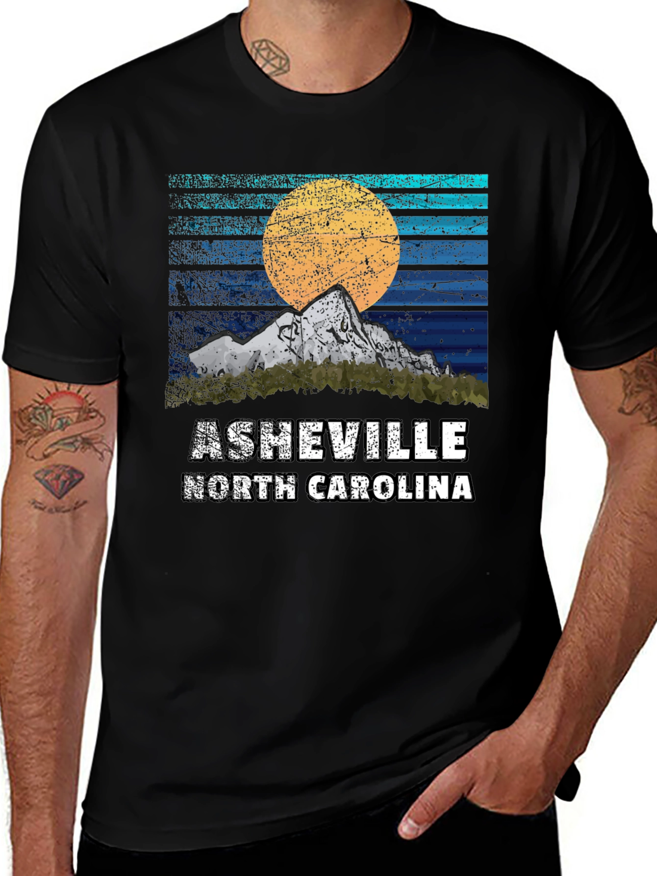 Variant 21 of Asheville North Carolina Graphic T-Shirt