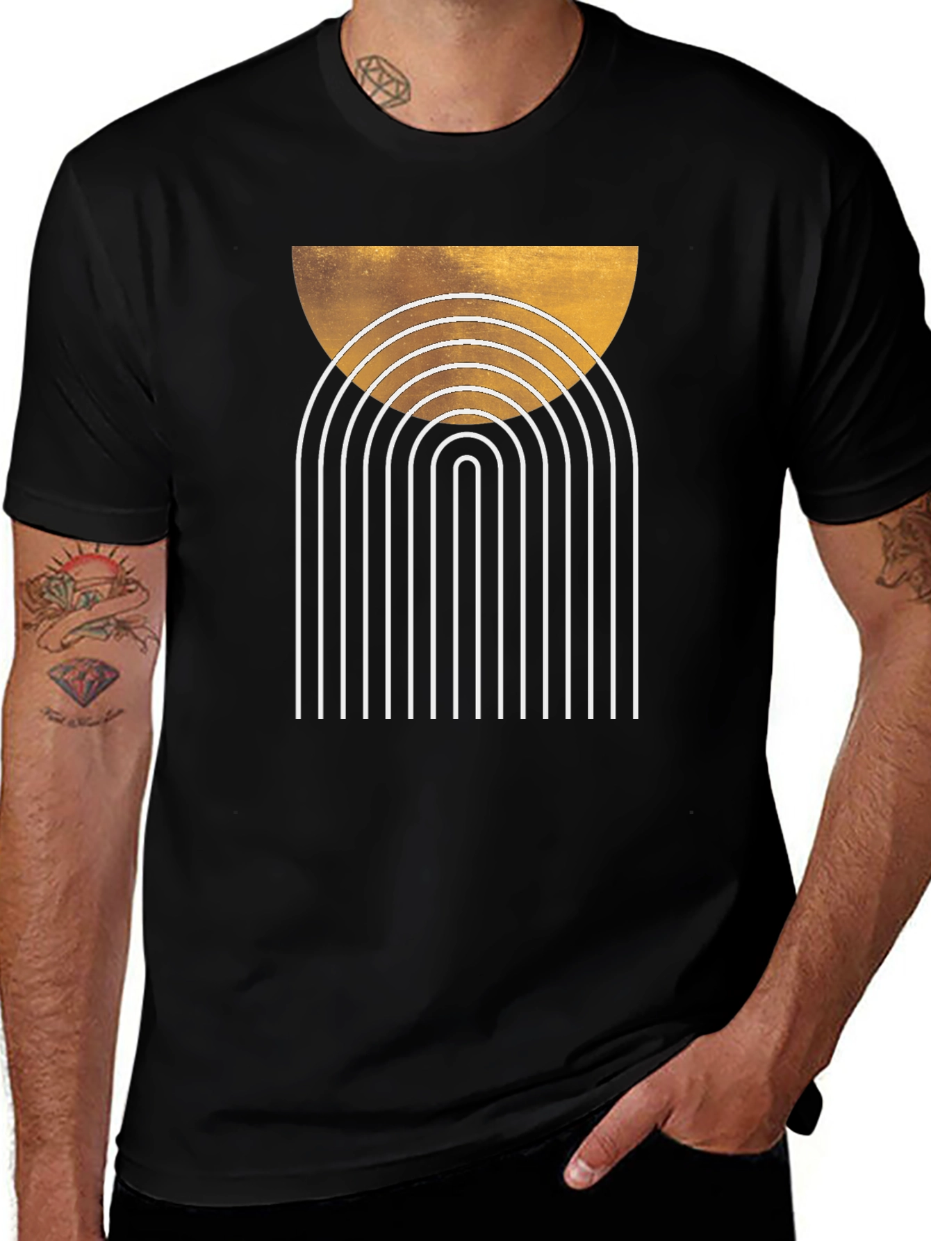 Abstract Arch Graphic Tee - Modern Design