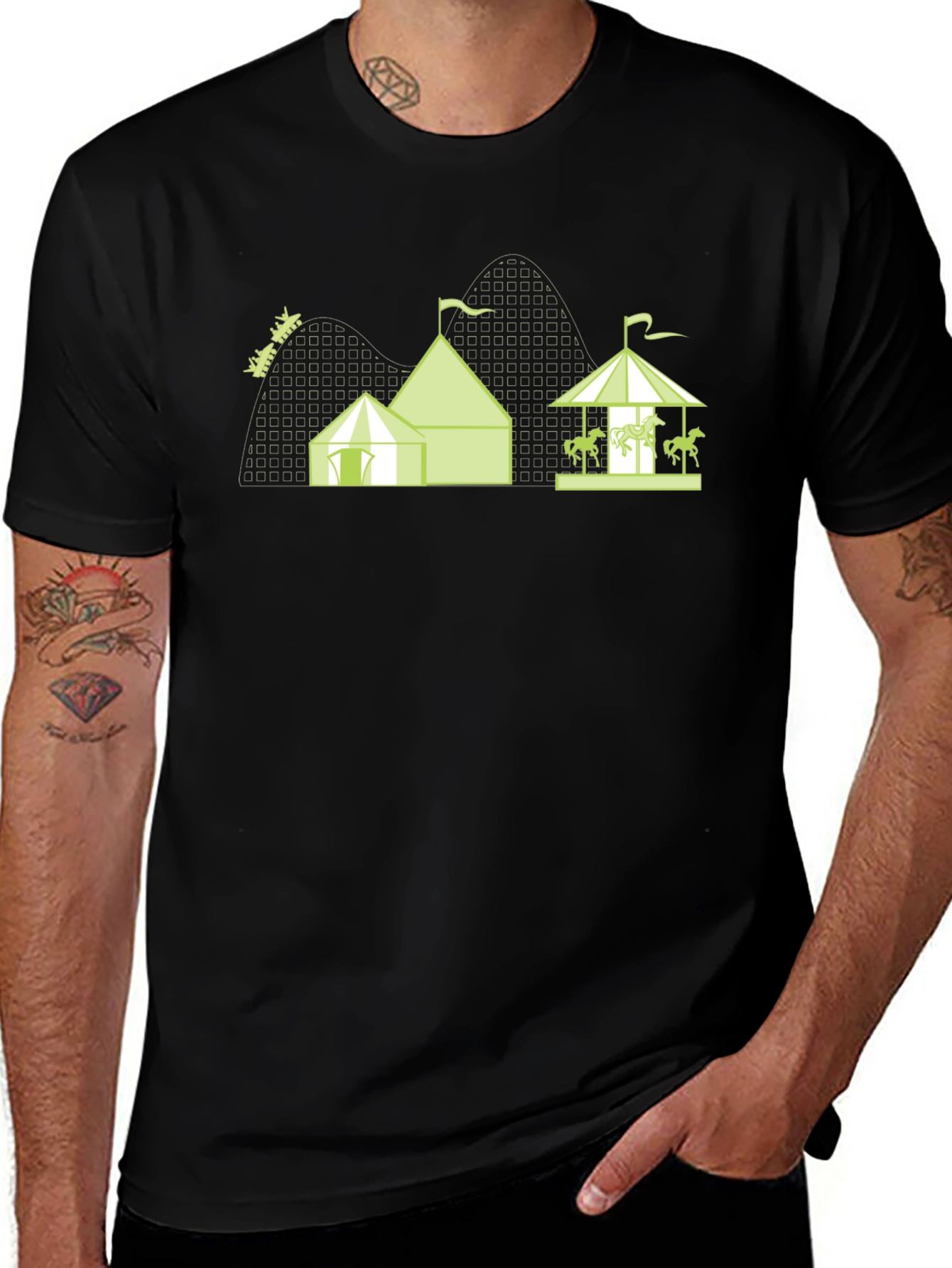 Variant 19 of Amusement Park Graphic Tee - Fun & Stylish!