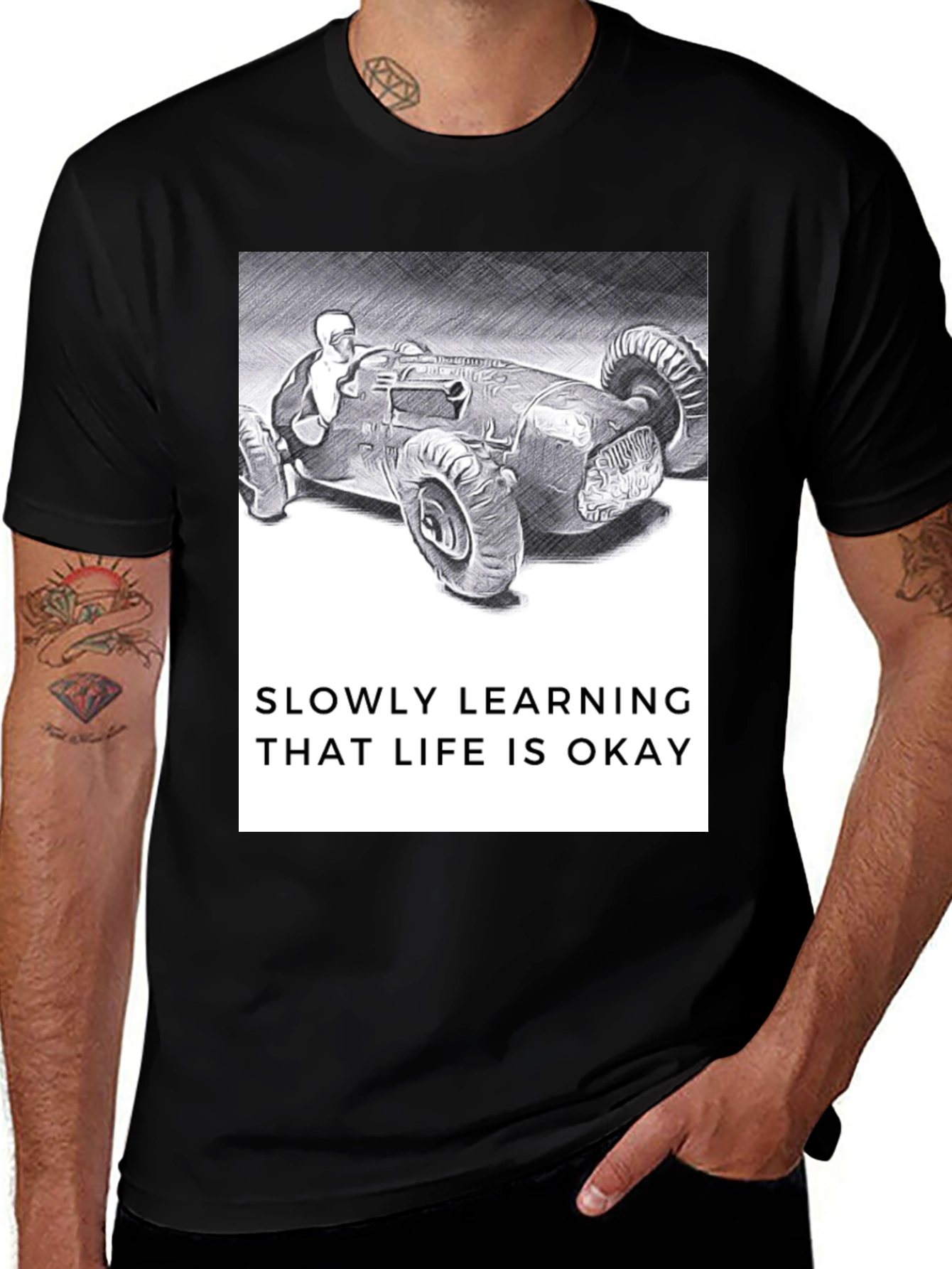 Variant 3 of Vintage Car T-Shirt - Slowly Learning That Life is Okay