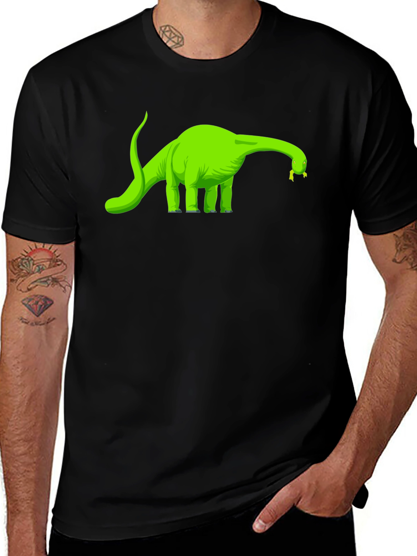 Variant 4 of Dino T-Shirt - Black - Novelty Design