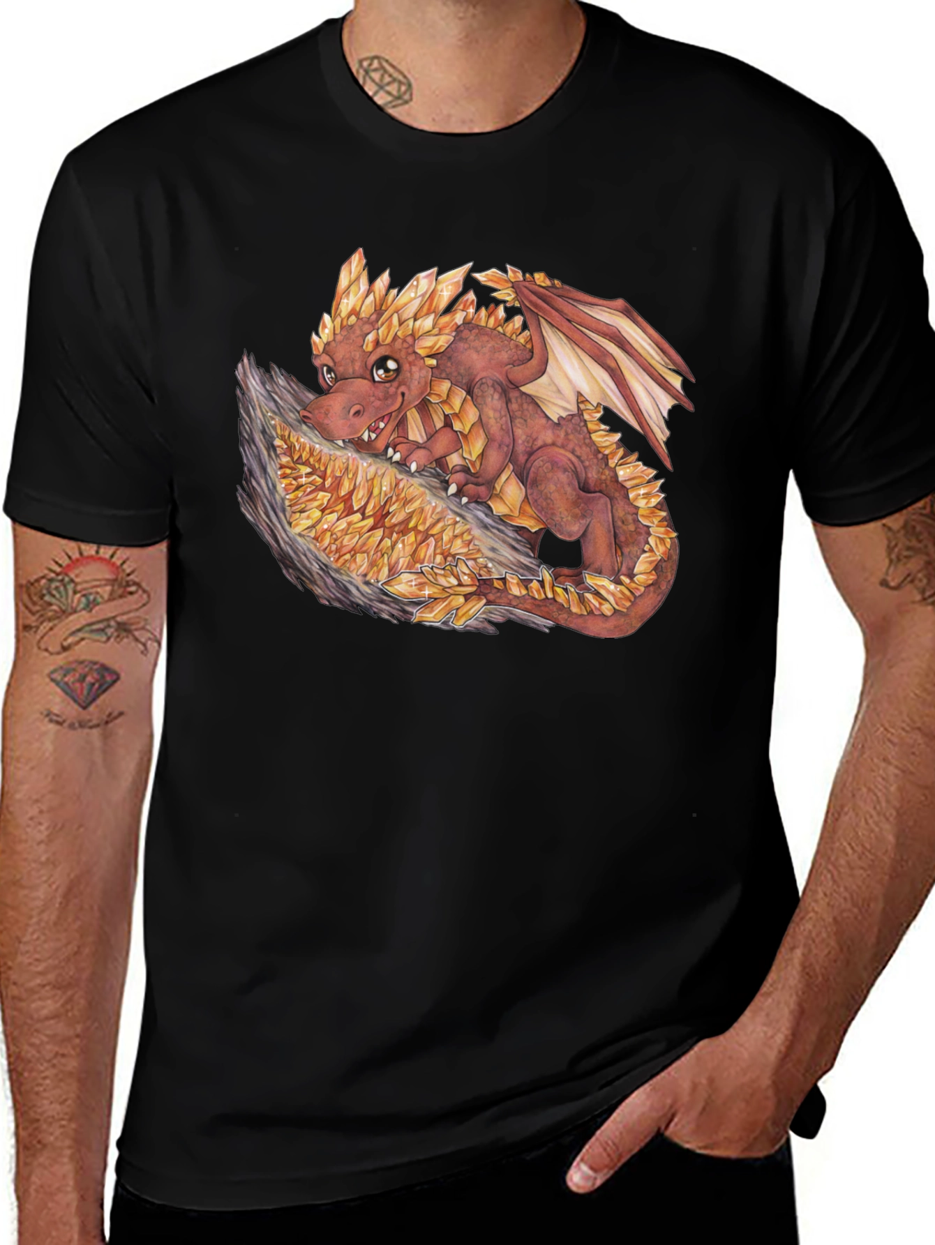 Variant 30 of Crystal Dragon T-Shirt - Unique Graphic Tee
