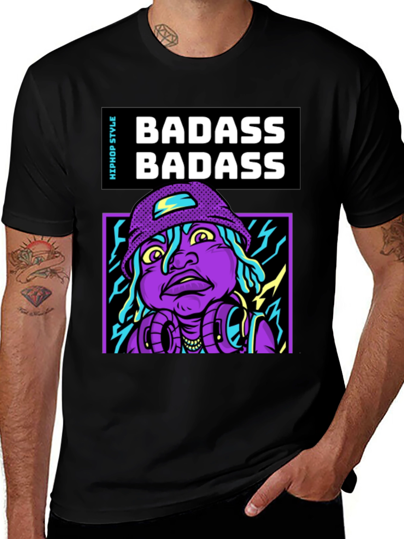 Variant 26 of Badass Hip Hop Style Graphic Tee