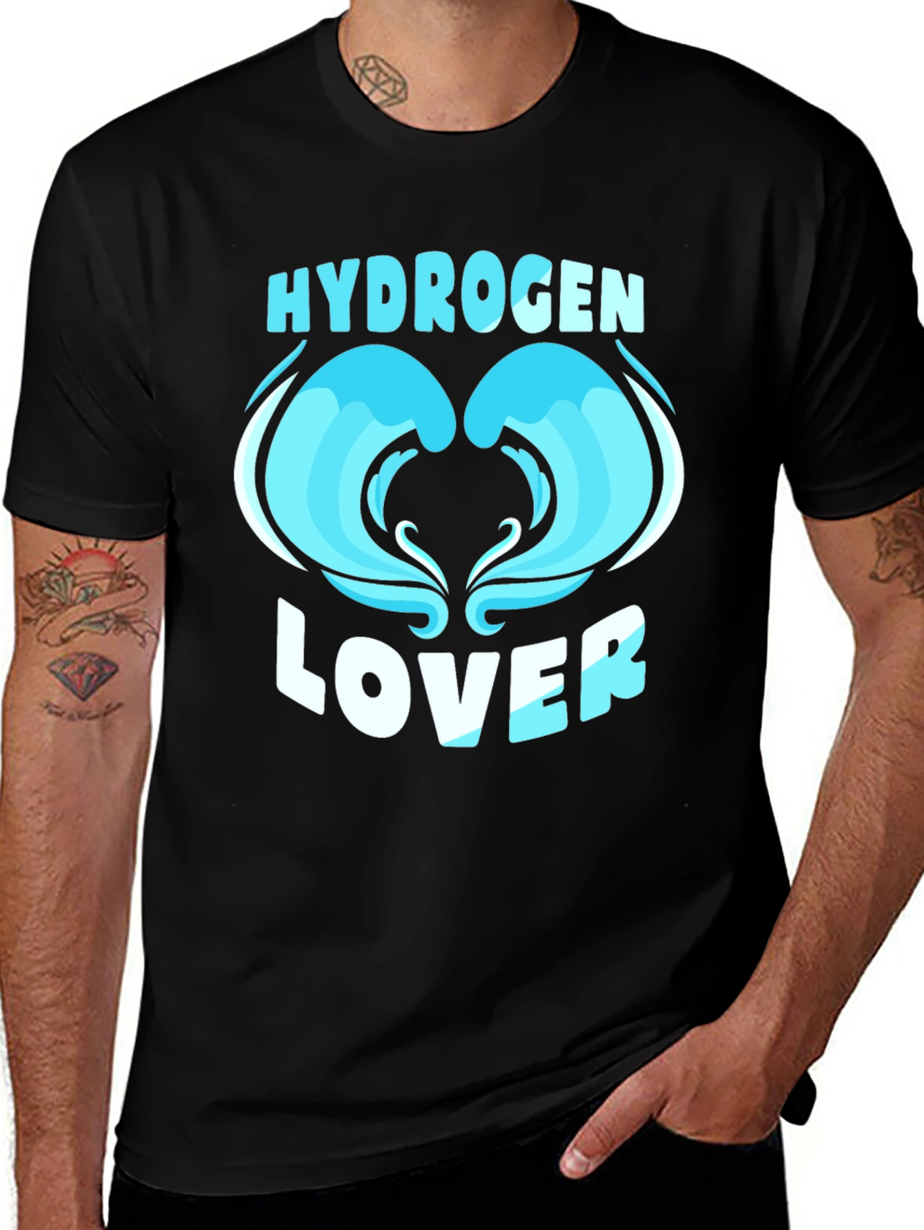 Hydrogen Lover Graphic T-Shirt, Chemistry Enthusiast Tee