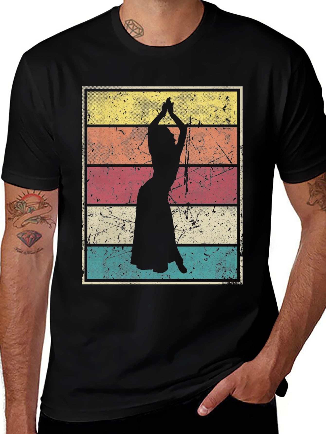 Variant 18 of Vintage Belly Dance Silhouette Graphic T-Shirt