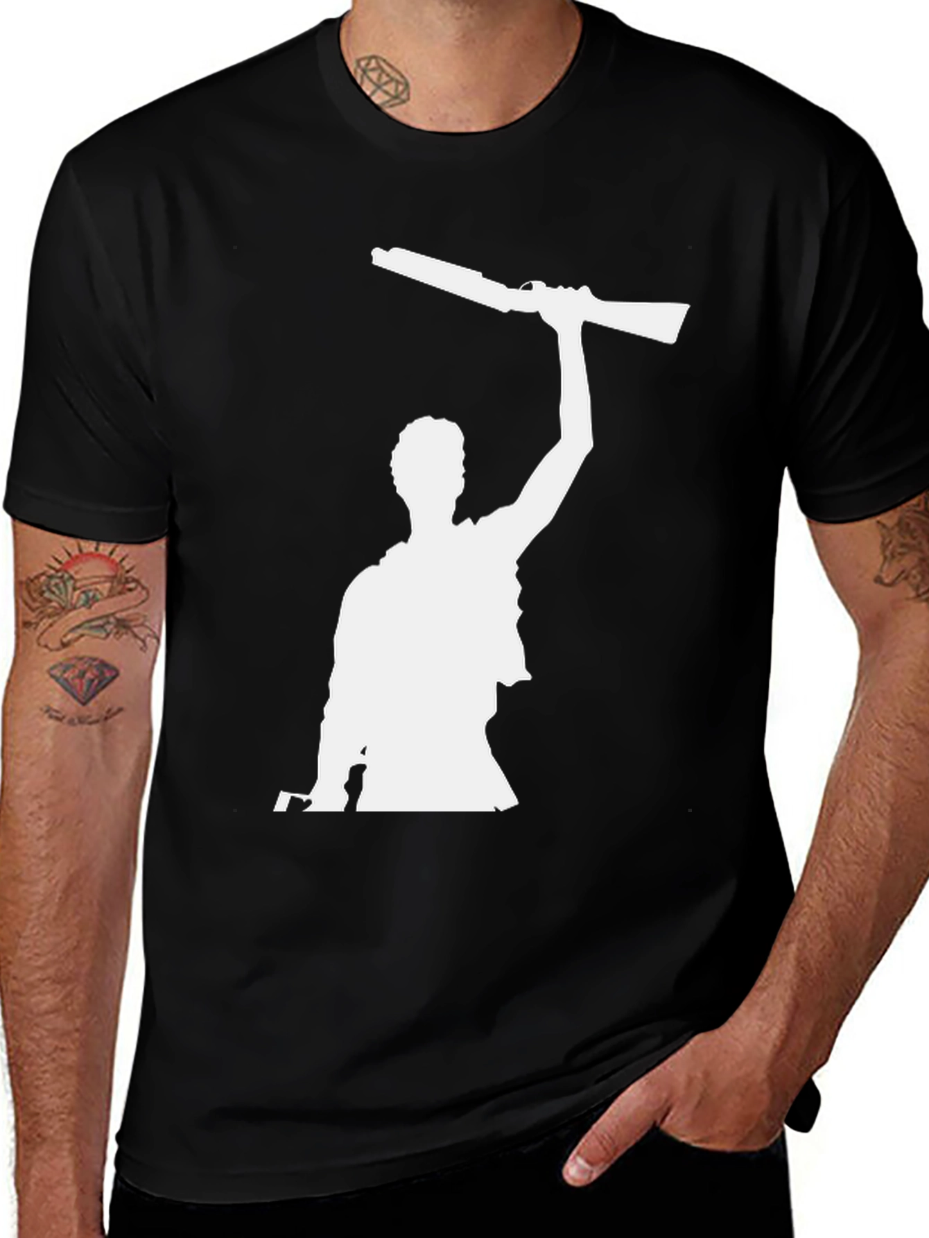 Evil Dead T-Shirt - Groovy Ash Silhouette