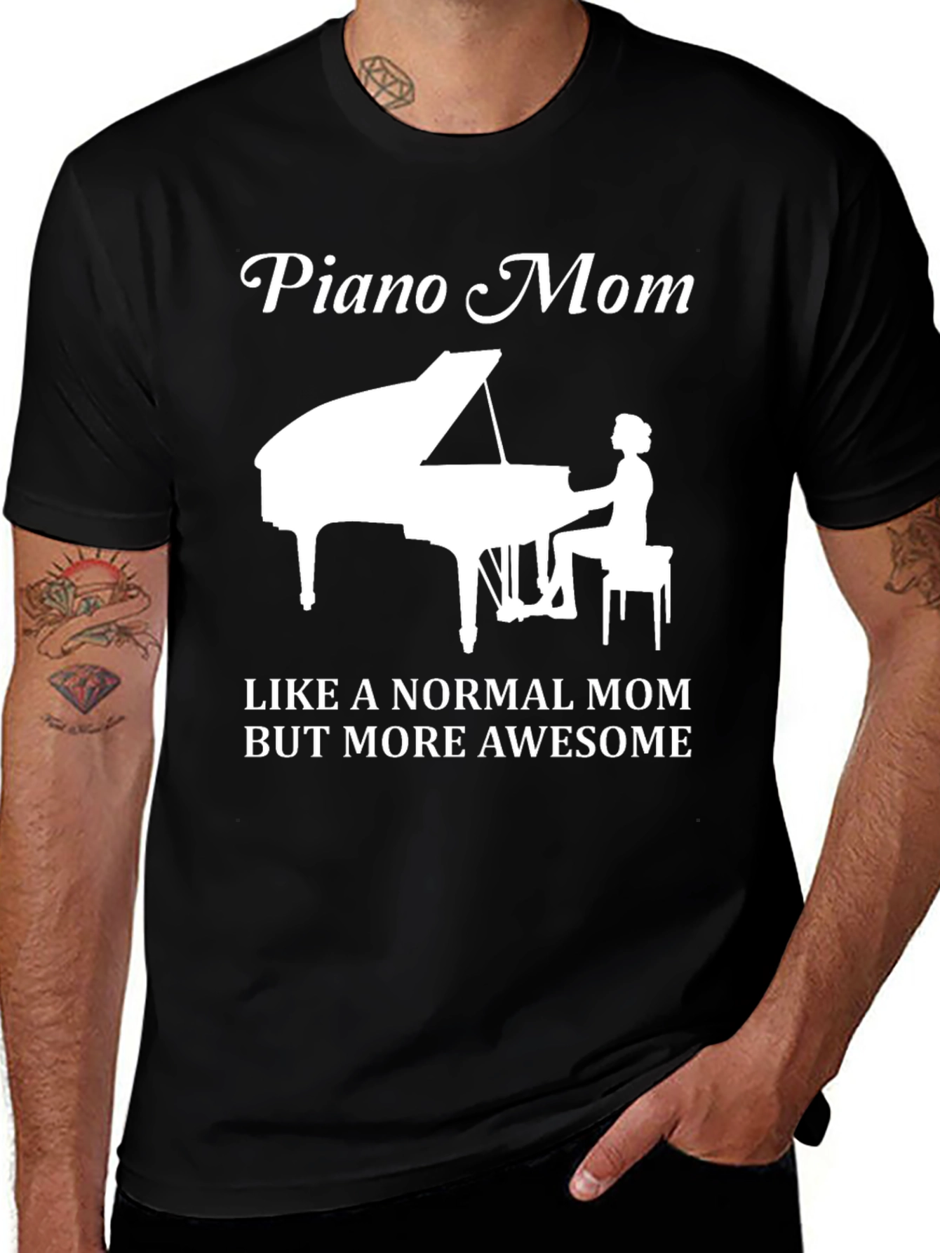 Piano Mom Graphic Tee - Awesome Musician Shirt