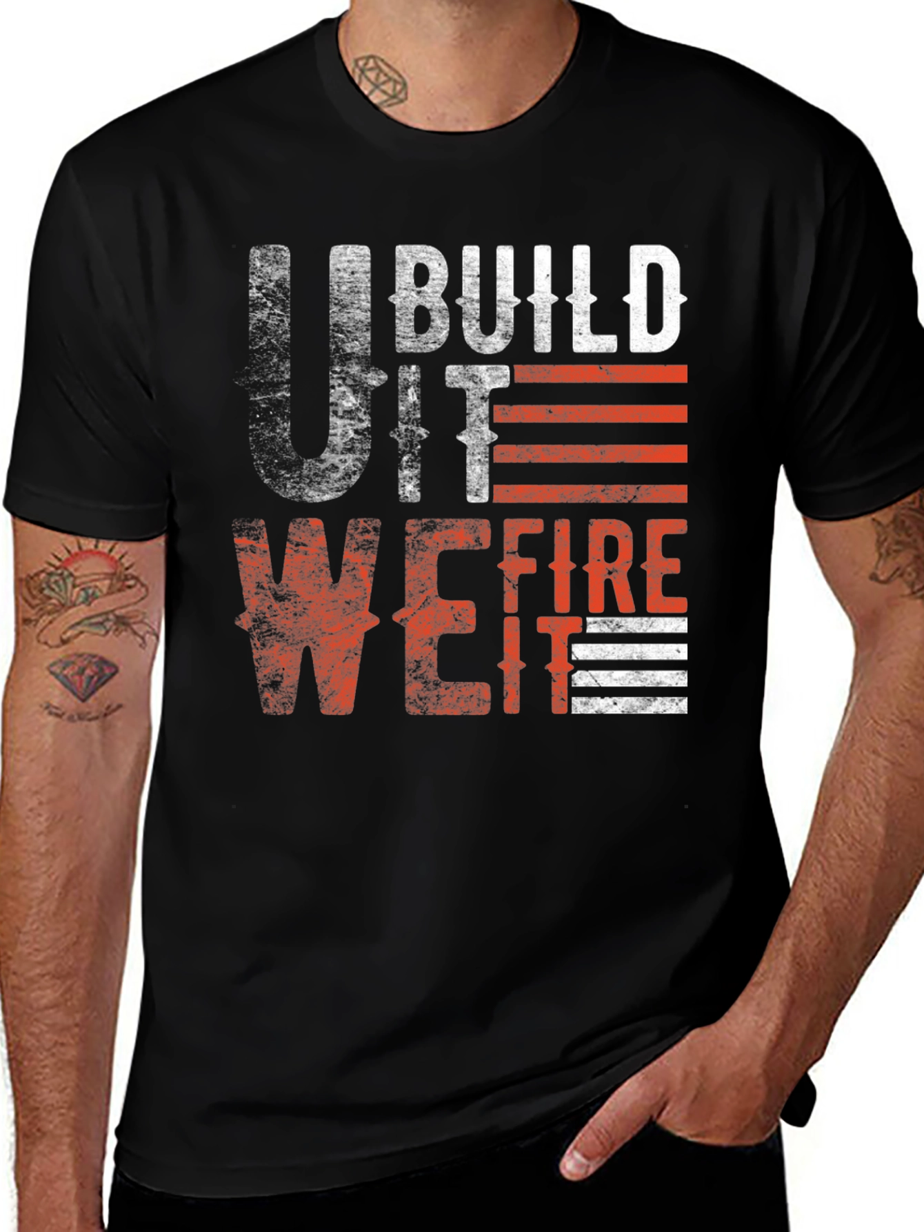 Variant 23 of I Build It We Fire It Graphic T-Shirt
