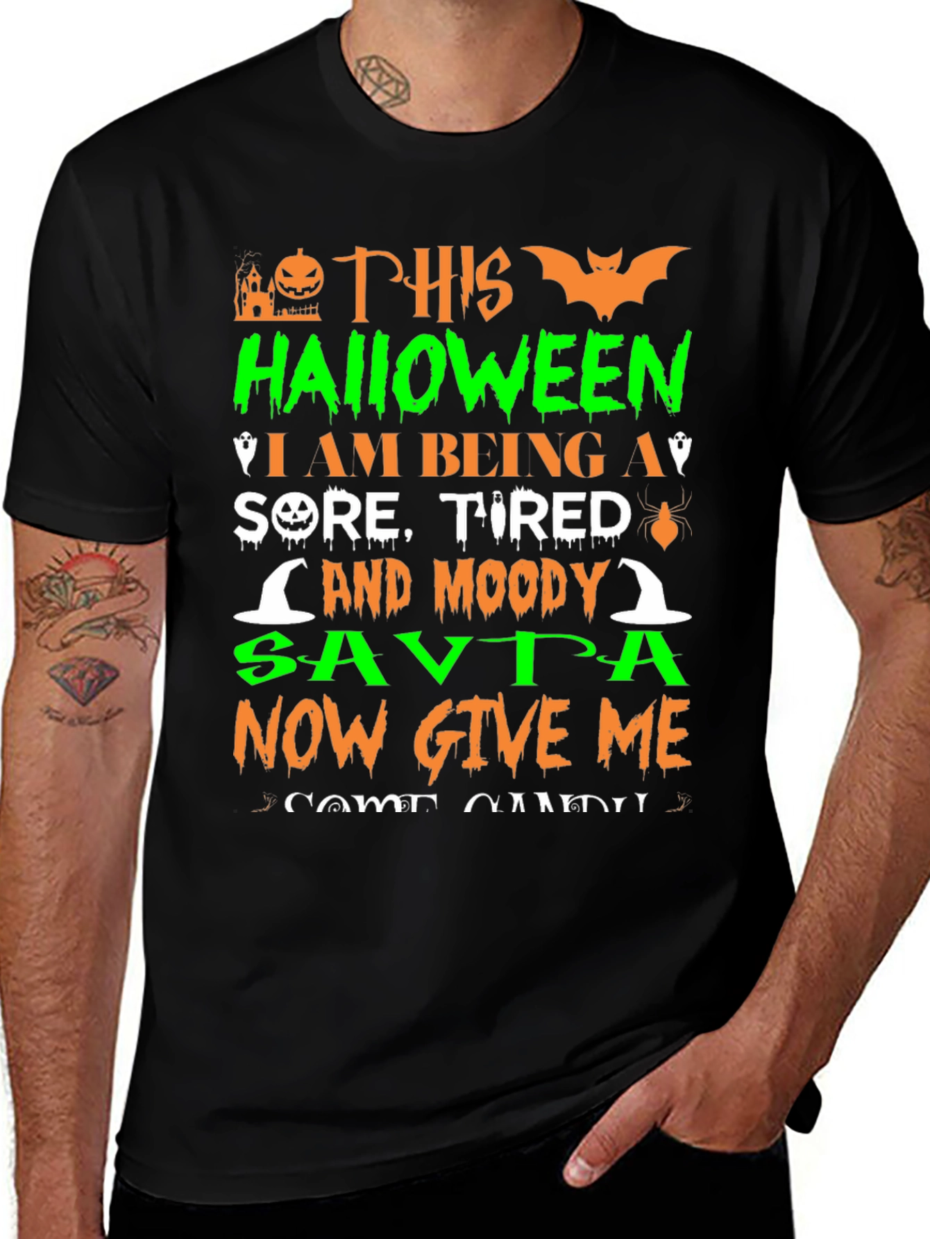 Variant 8 of Funny Halloween Sore Tired Moody Savta Graphic T-Shirt
