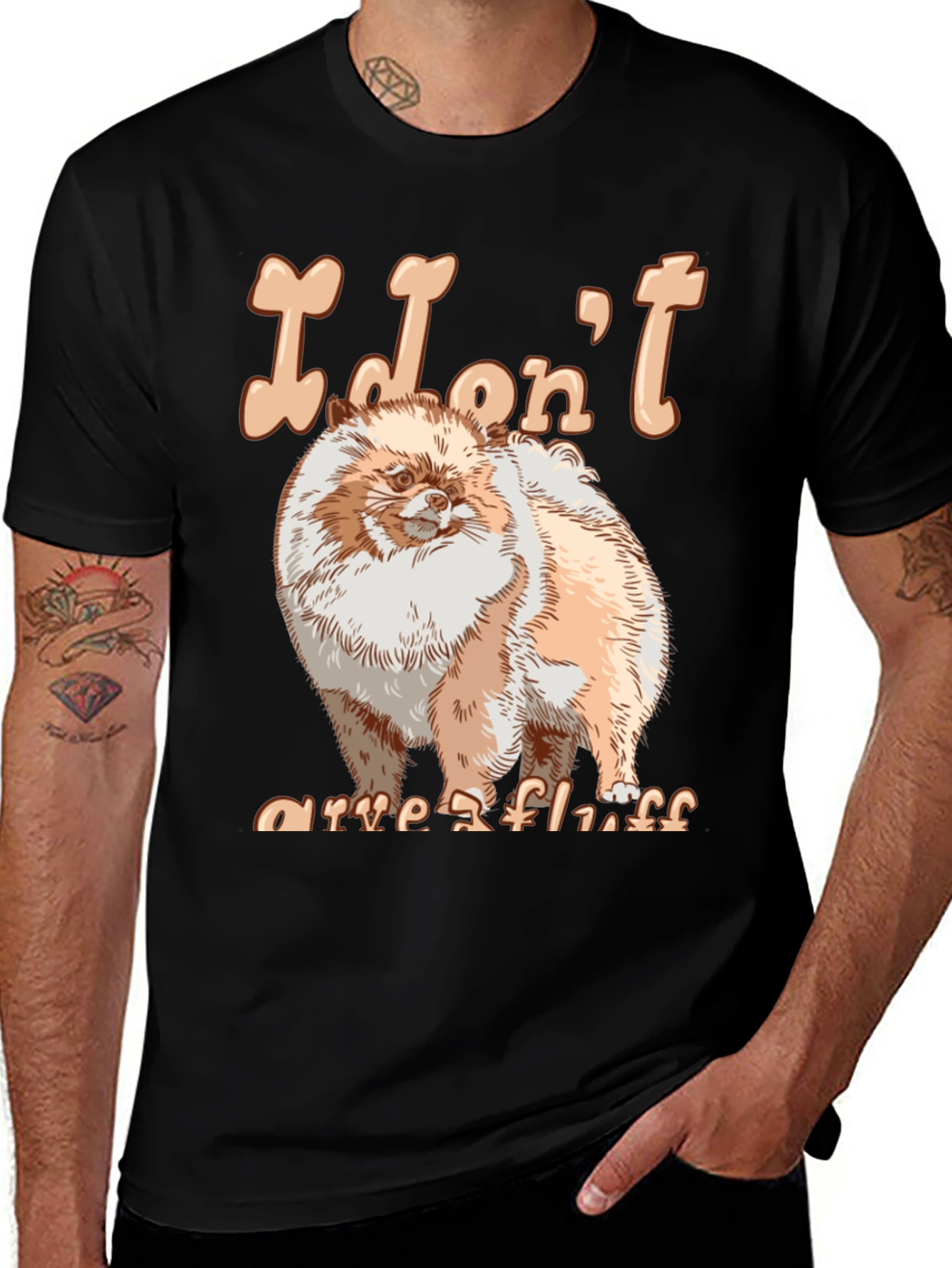 Variant 8 of I Don't Give A Fluff Dog T-Shirt