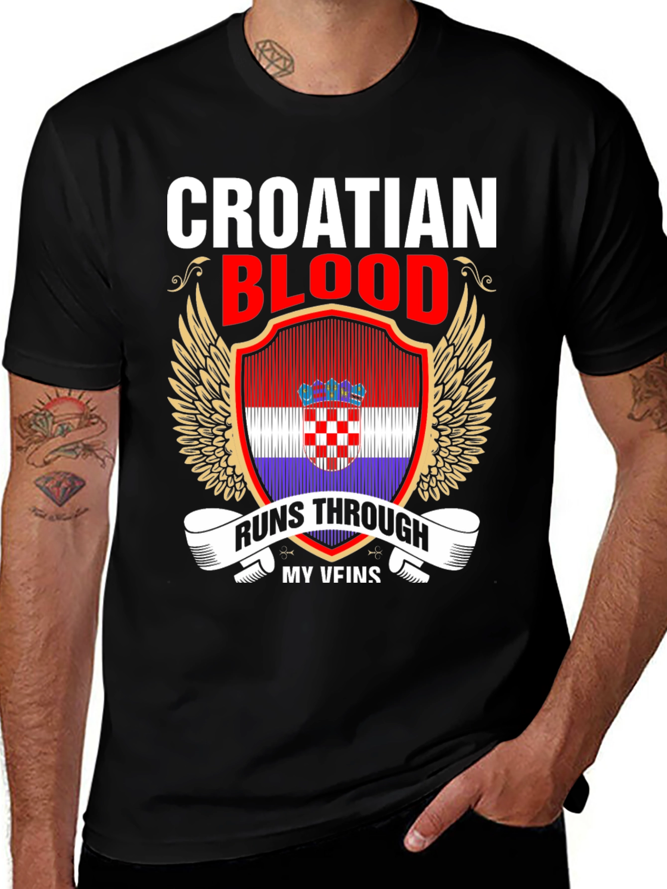 Croatian Blood Runs Through My Veins T-Shirt