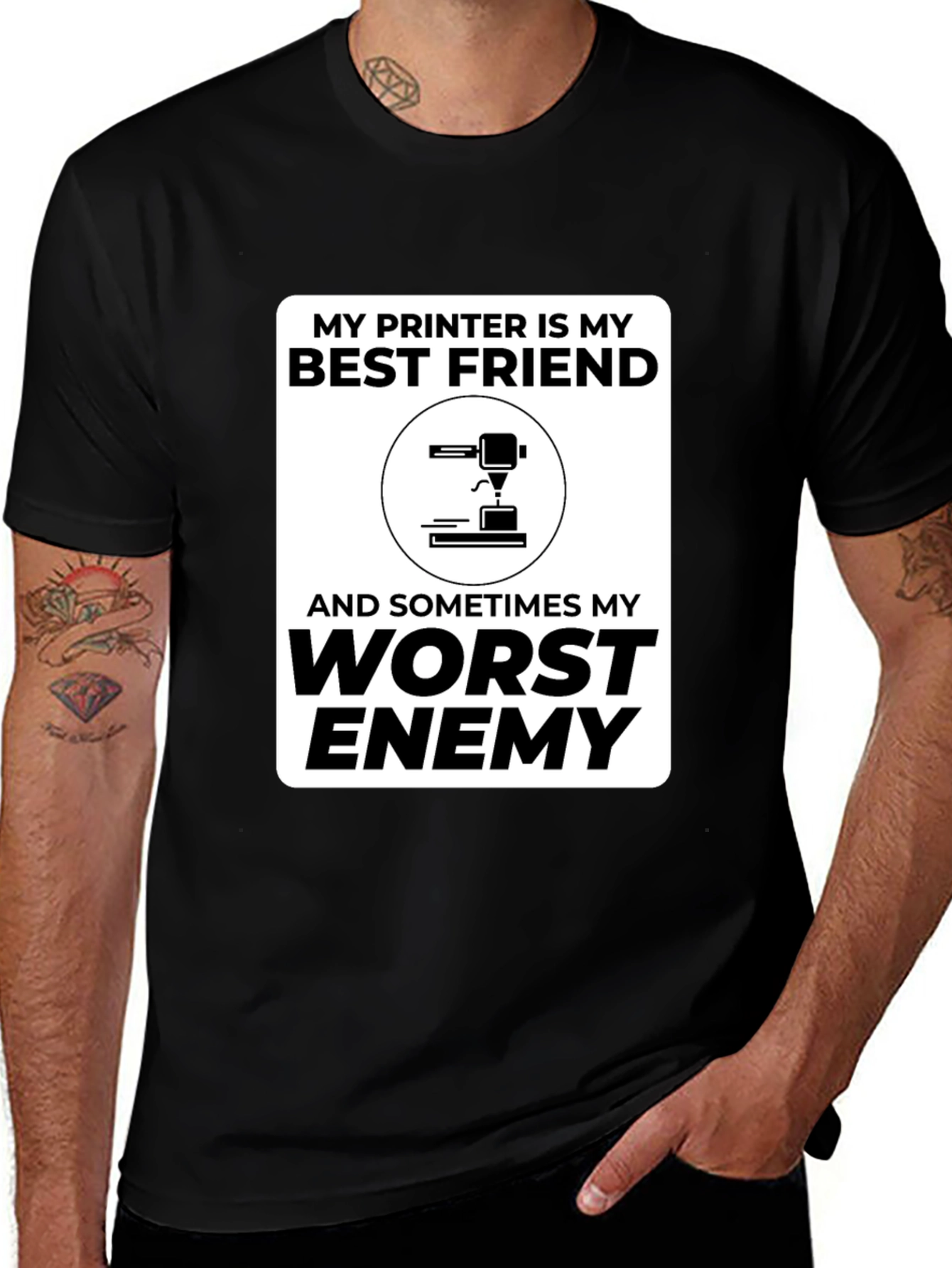 Variant 4 of My Printer Best Friend T-Shirt - 3D Printing Humor