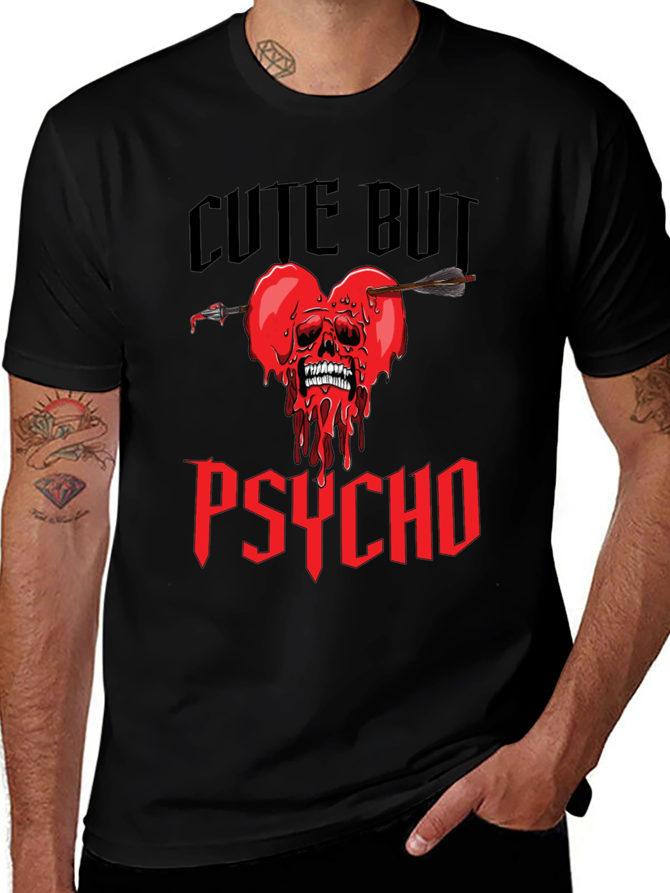 Variant 15 of Cute But Psycho Graphic Tee - Edgy Humor Shirt